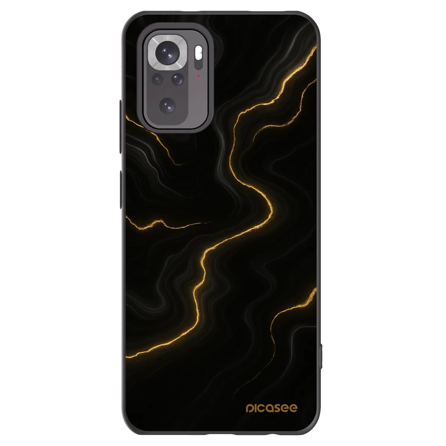 Picasee crna silikonska maskica za Xiaomi Redmi Note 11S 4G - Thunder