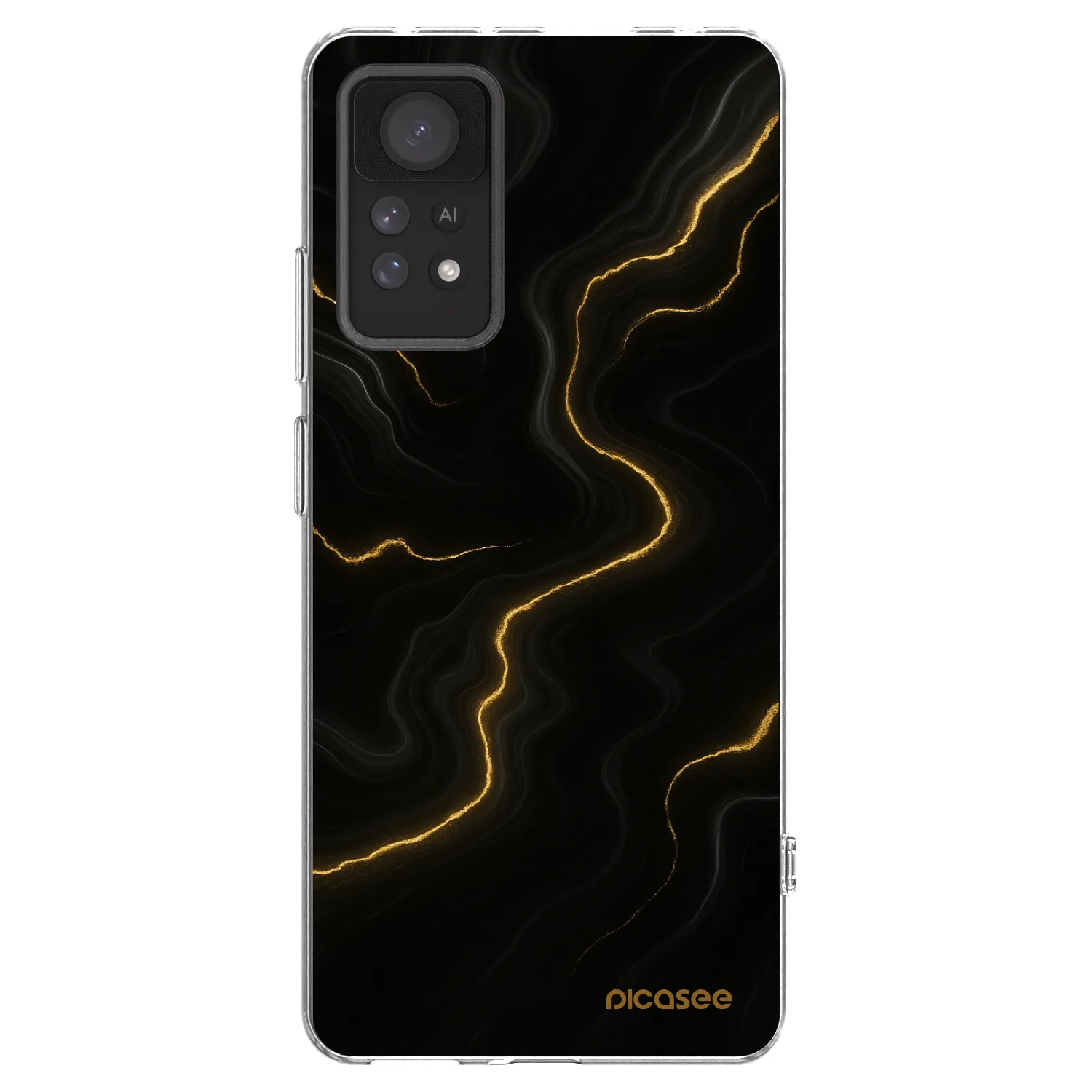 Picasee silikonska prozirna maskica za Xiaomi Redmi Note 11 Pro - Thunder