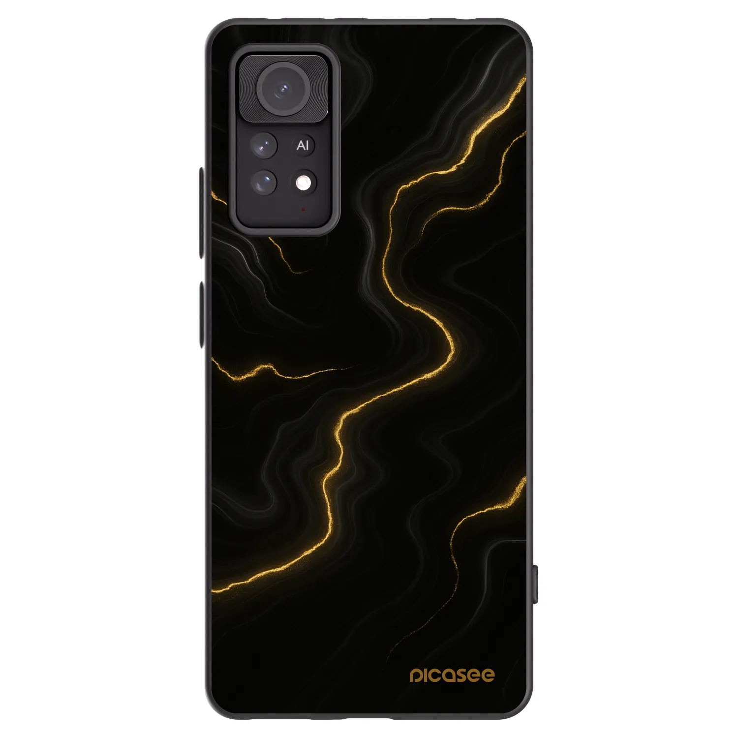 Picasee crna silikonska maskica za Xiaomi Redmi Note 11 Pro 5G - Thunder