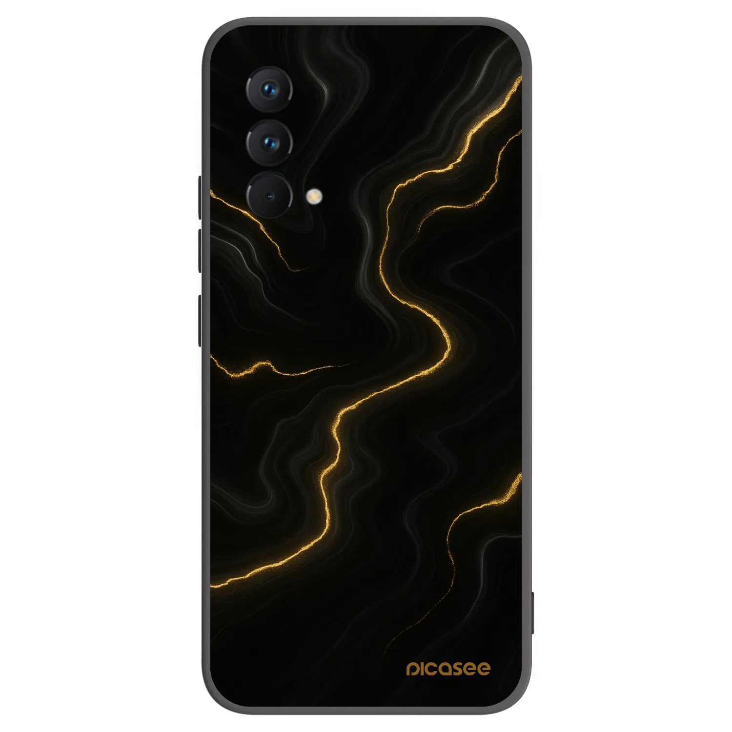 Picasee crna silikonska maskica za Realme GT Master Edition 5G - Thunder
