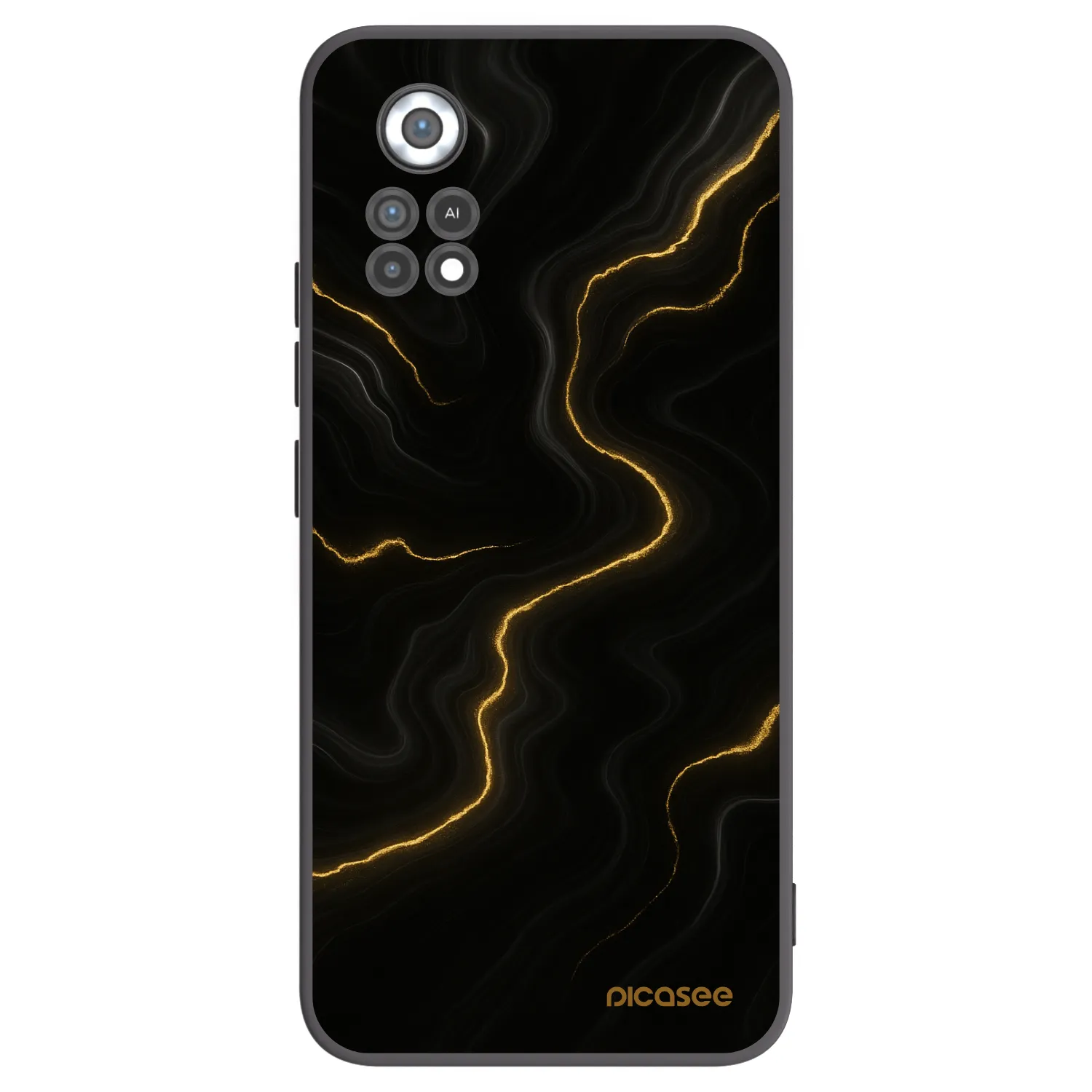 Picasee crna silikonska maskica za Xiaomi Poco X4 Pro 5G - Thunder