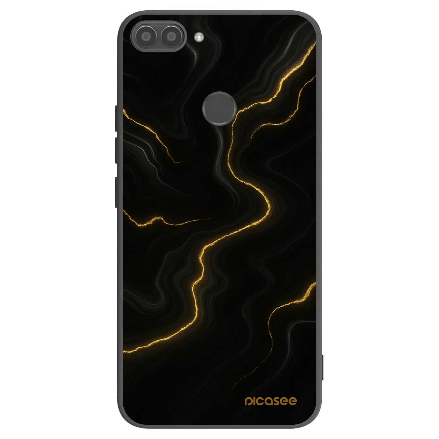 Picasee crna silikonska maskica za Huawei P Smart - Thunder