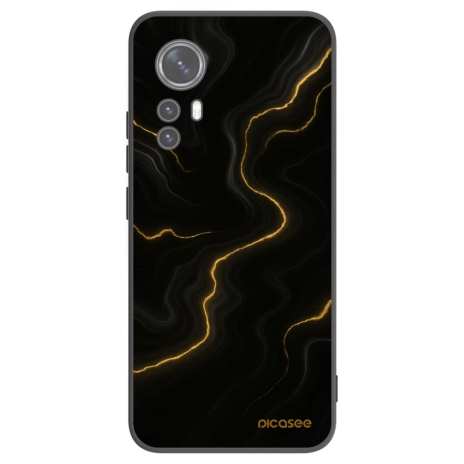 Picasee crna silikonska maskica za Xiaomi 12X - Thunder