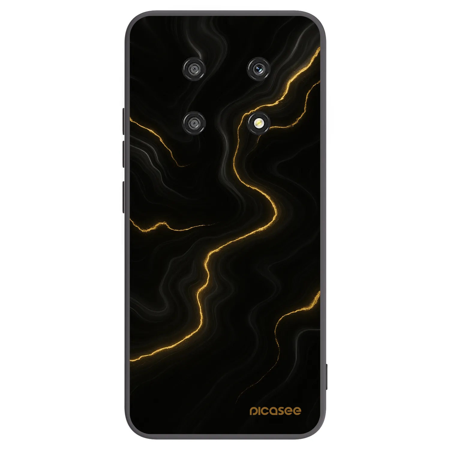 Picasee crna silikonska maskica za Honor Magic4 Lite 5G - Thunder