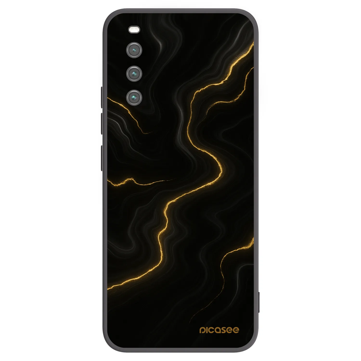 Picasee crna silikonska maskica za Sony Xperia 10 IV 5G - Thunder