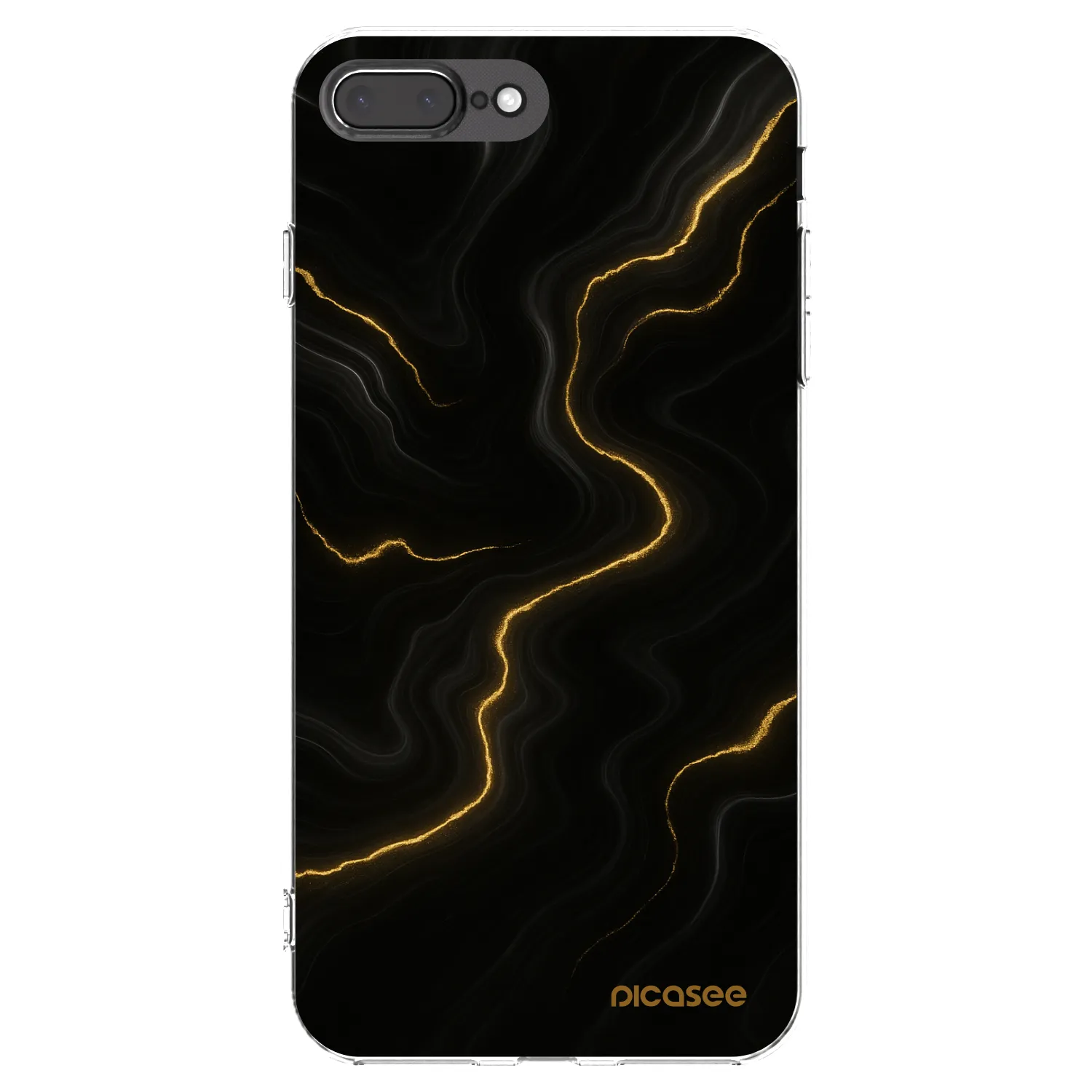 Picasee silikonska prozirna maskica za Apple iPhone 8 Plus - Thunder