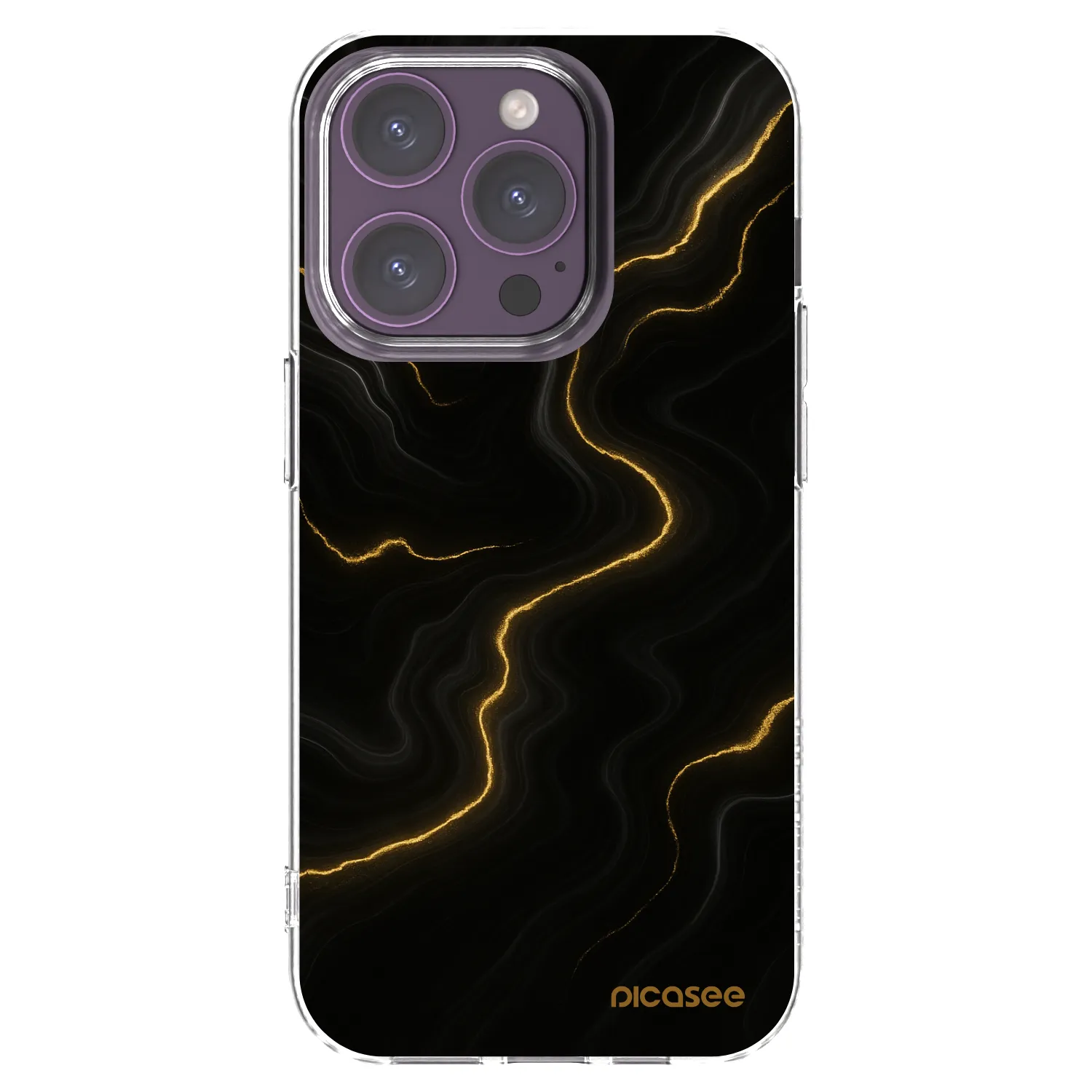 Picasee silikonska prozirna maskica za Apple iPhone 14 Pro - Thunder