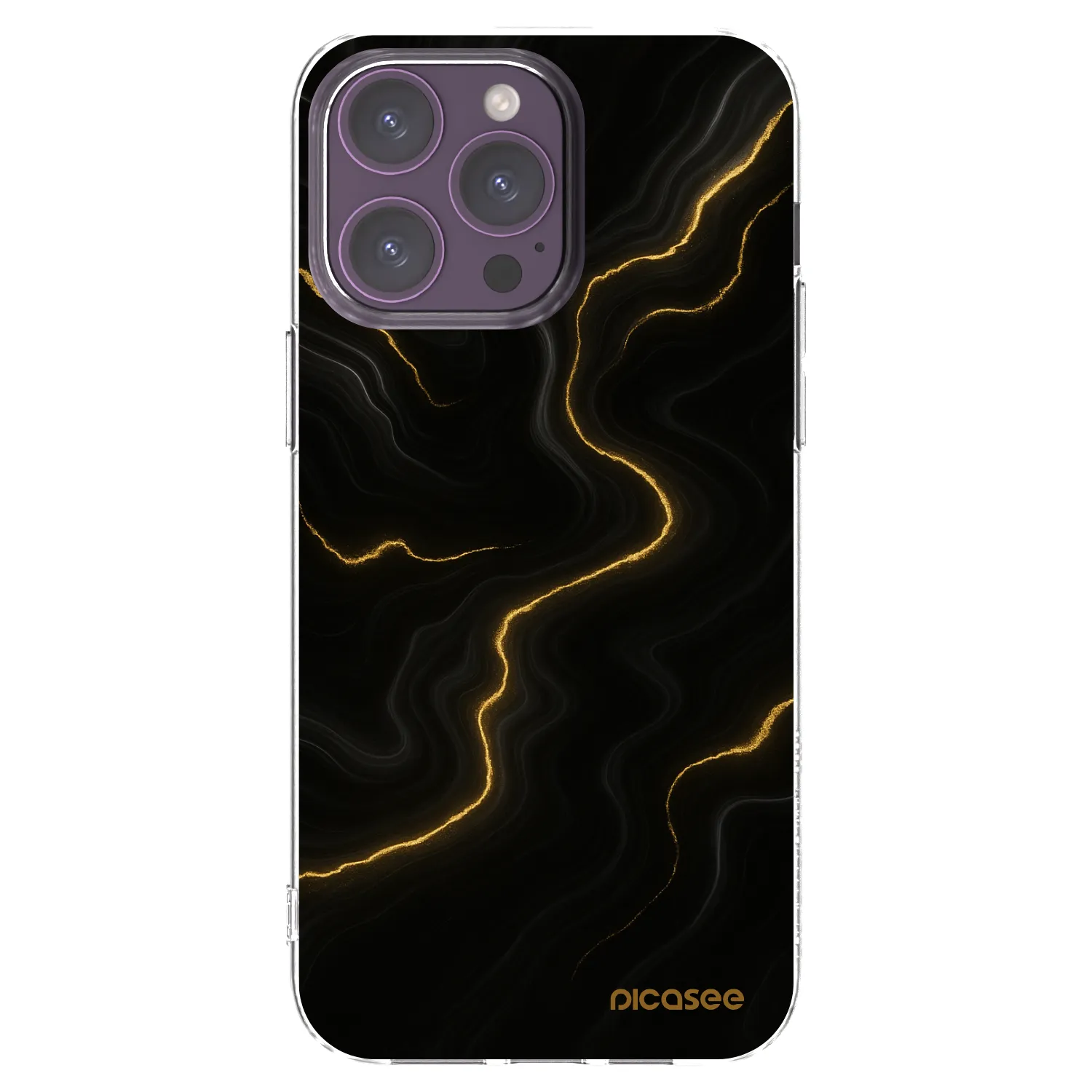 Picasee silikonska prozirna maskica za Apple iPhone 14 Pro Max - Thunder