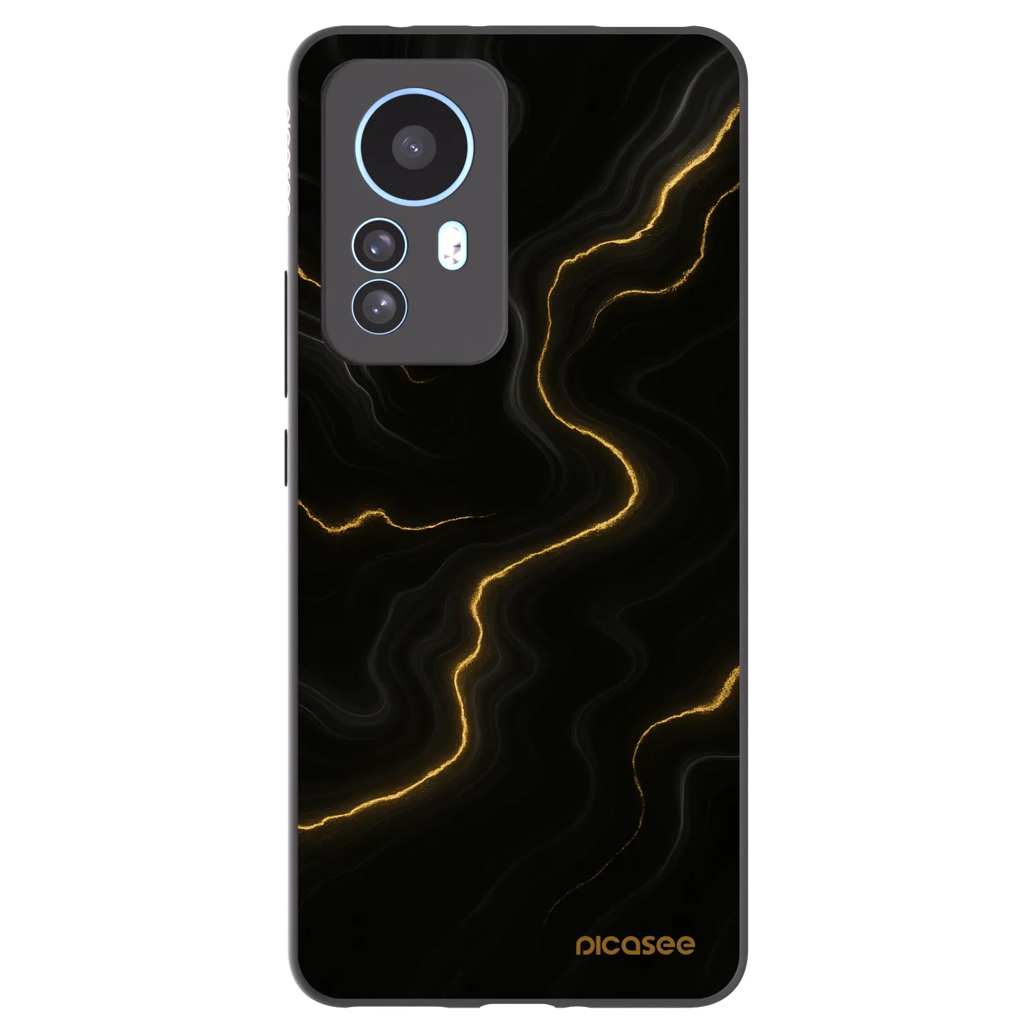 Picasee crna silikonska maskica za Xiaomi 12T Pro - Thunder