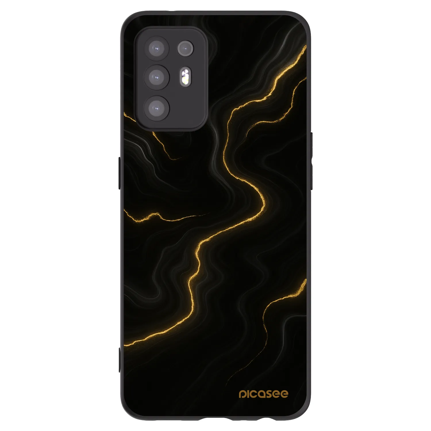 Picasee crna silikonska maskica za OPPO A94 5G - Thunder
