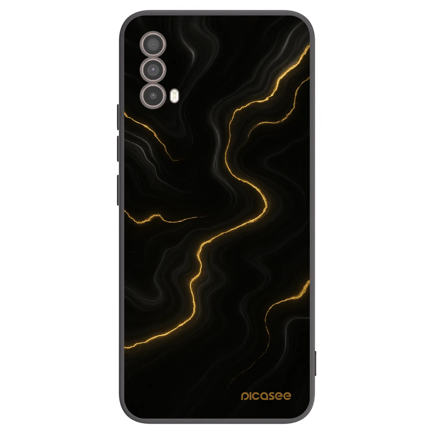 Picasee crna silikonska maskica za Motorola Moto E40 - Thunder
