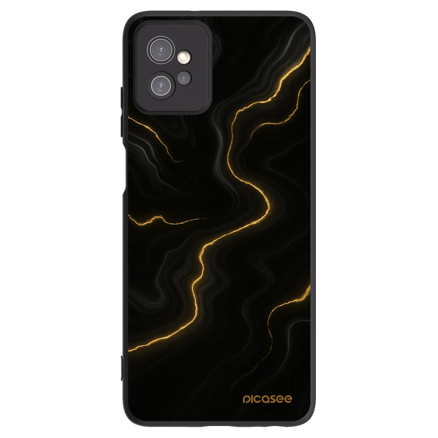 Picasee crna silikonska maskica za Motorola Moto G32 - Thunder