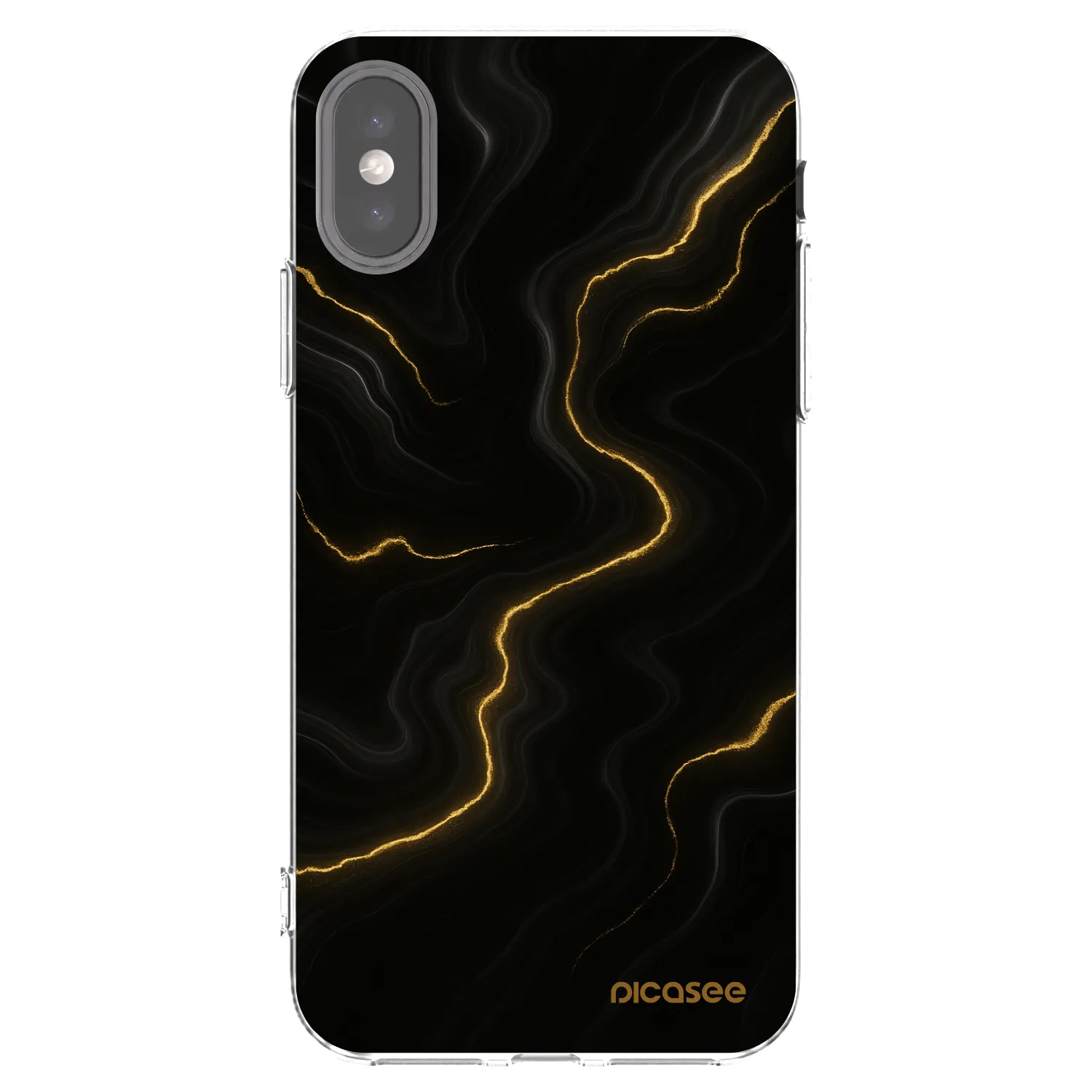 Picasee silikonska prozirna maskica za Apple iPhone X/XS - Thunder