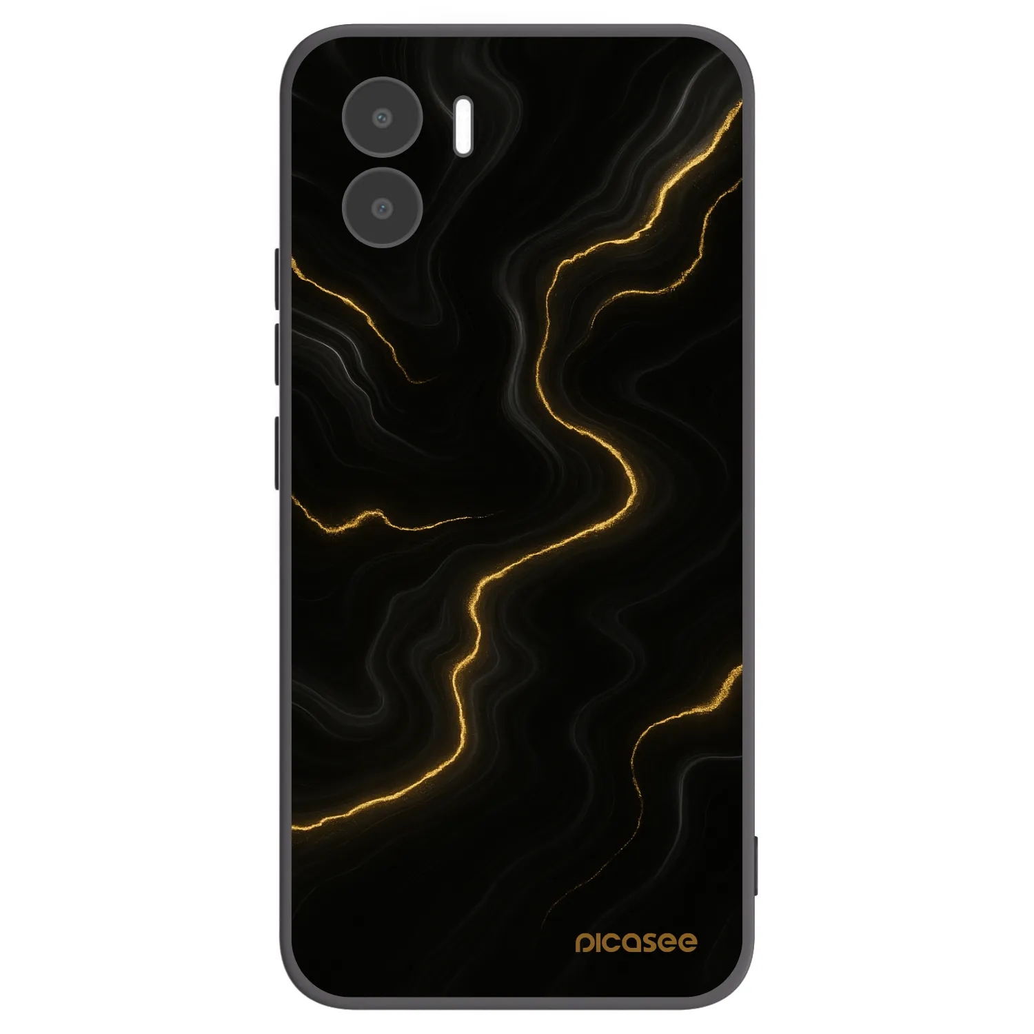Picasee crna silikonska maskica za Xiaomi Redmi A1 - Thunder