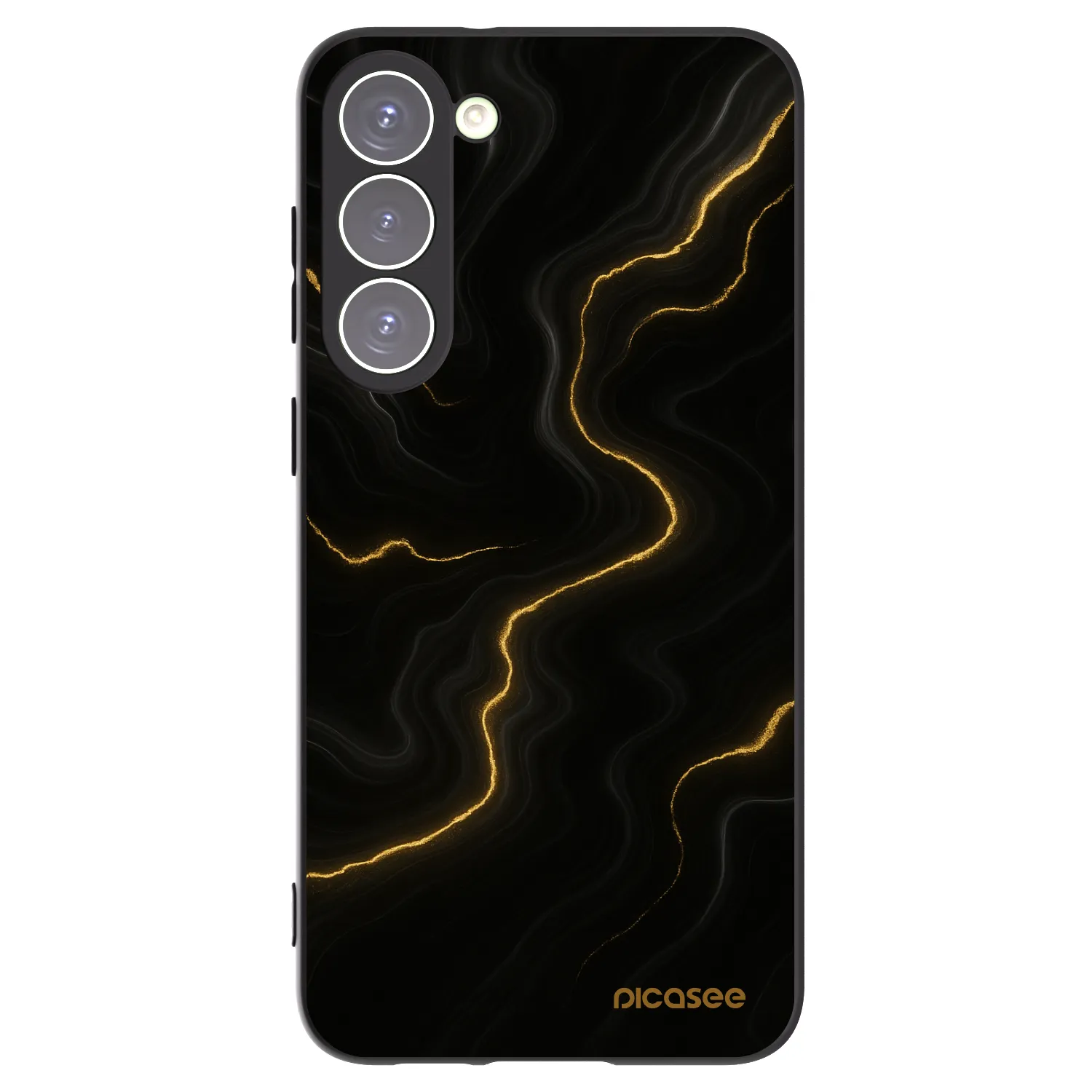 Picasee crna silikonska maskica za Samsung Galaxy S23+ 5G - Thunder