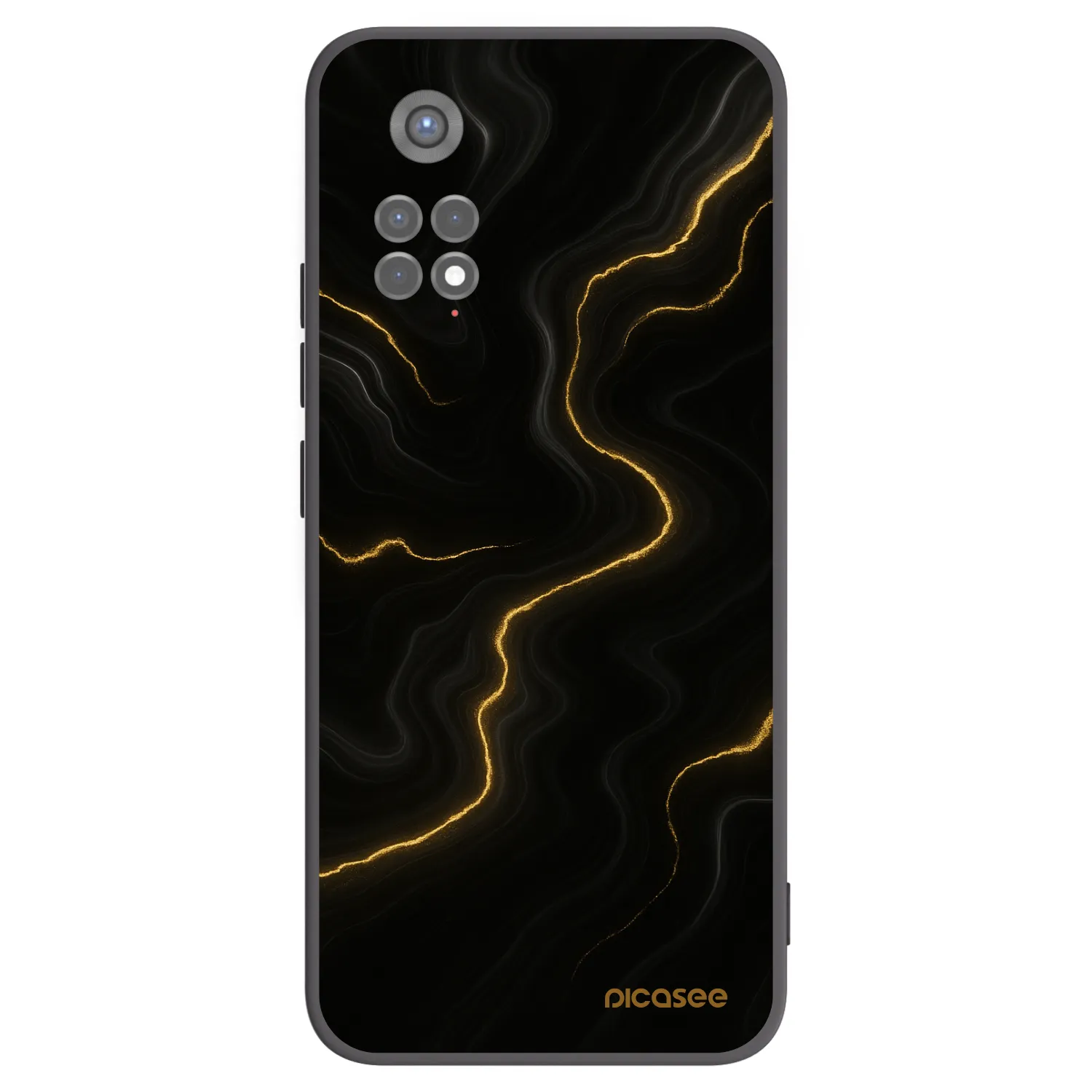 Picasee crna silikonska maskica za Xiaomi Redmi Note 11S 5G - Thunder