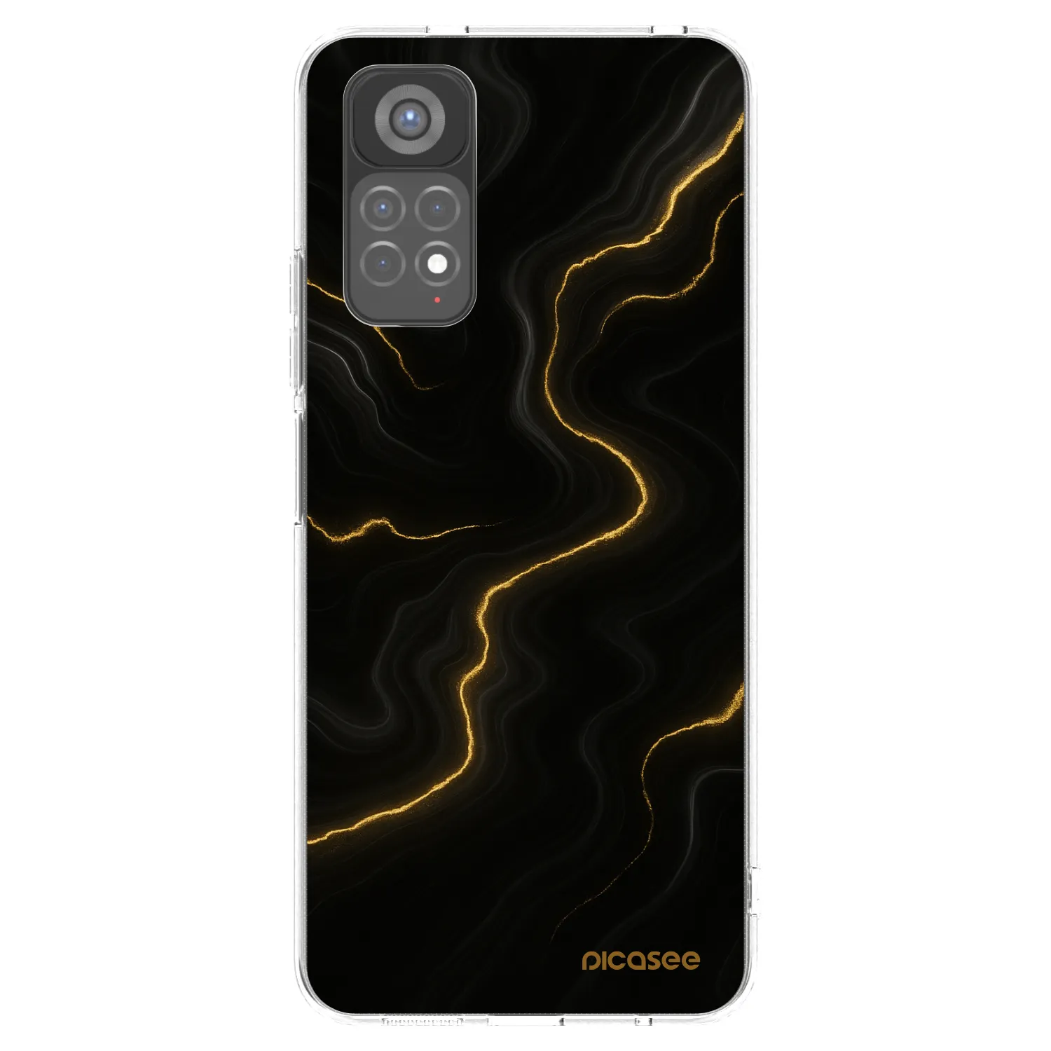 Picasee silikonska prozirna maskica za Xiaomi Redmi Note 11S 5G - Thunder