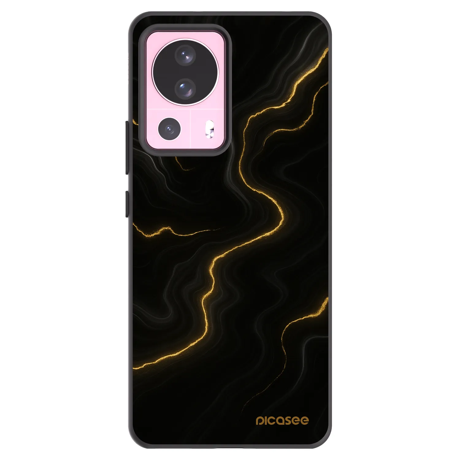 Picasee crna silikonska maskica za Xiaomi 13 Lite - Thunder