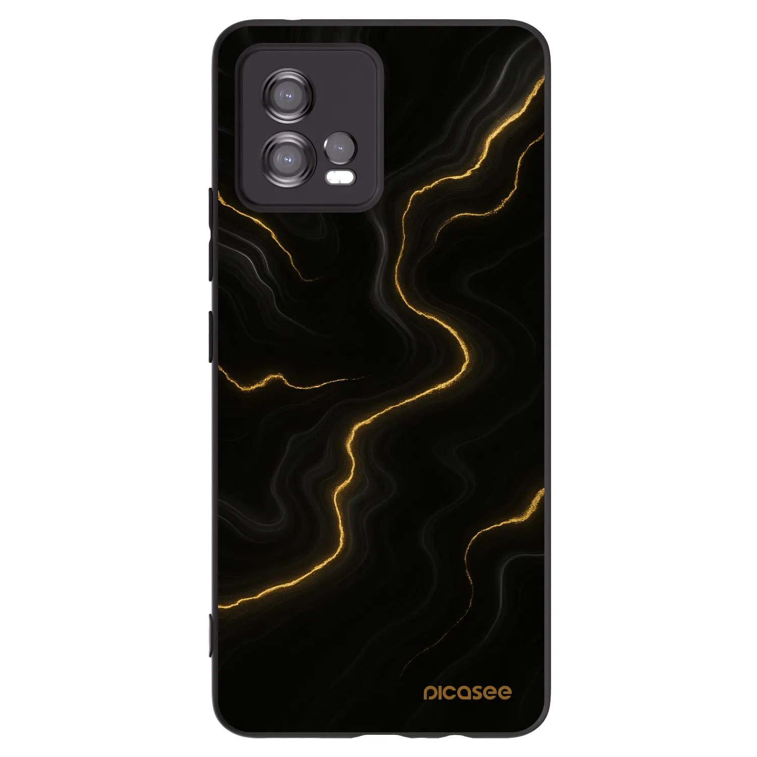 Picasee crna silikonska maskica za Motorola Moto G72 - Thunder