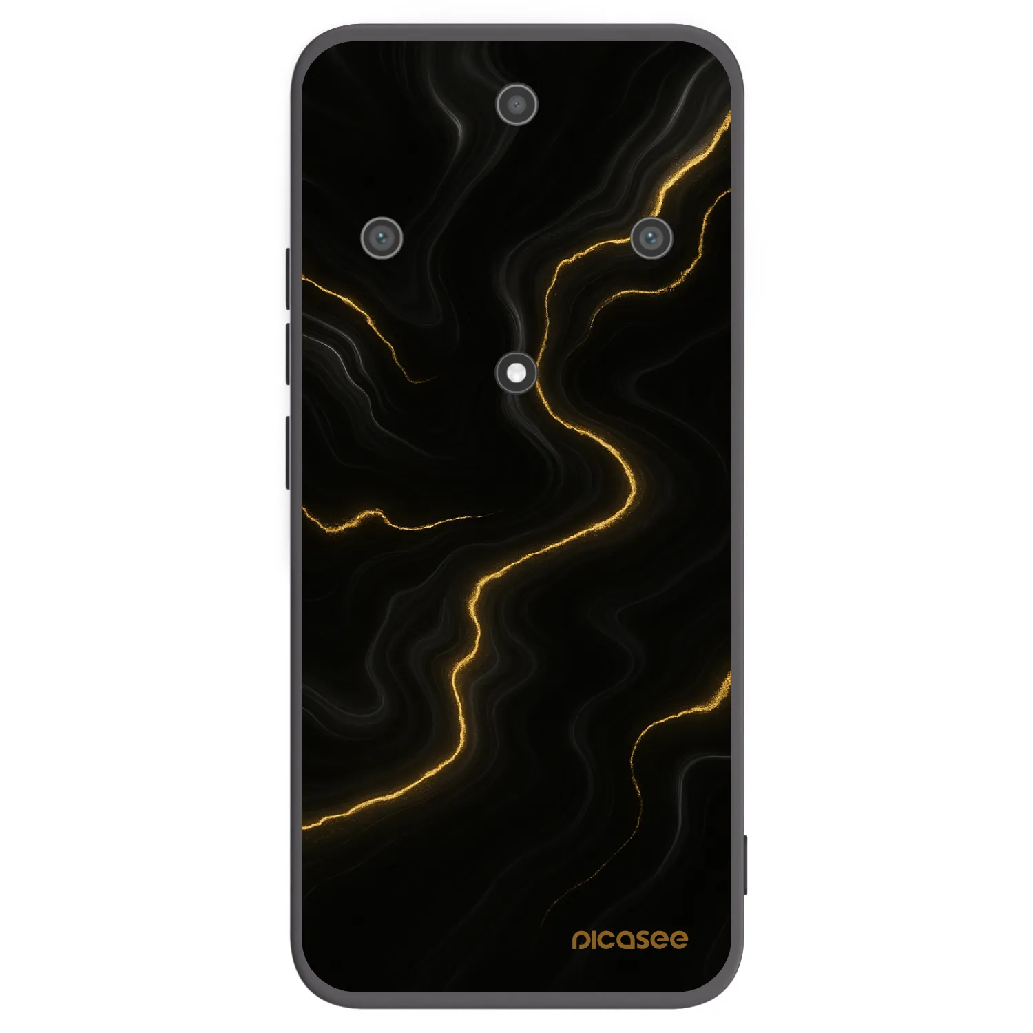 Picasee crna silikonska maskica za Honor Magic5 Lite 5G - Thunder