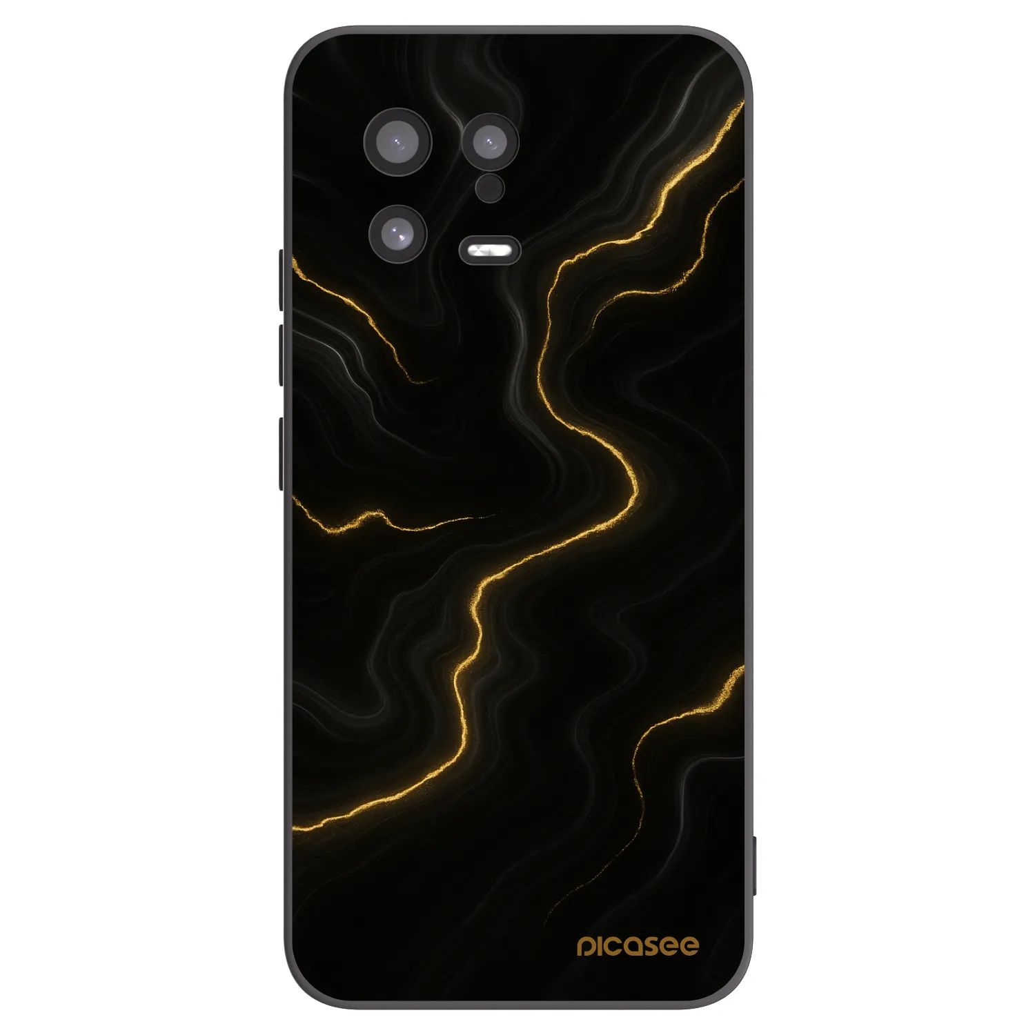 Picasee crna silikonska maskica za Xiaomi 13 - Thunder