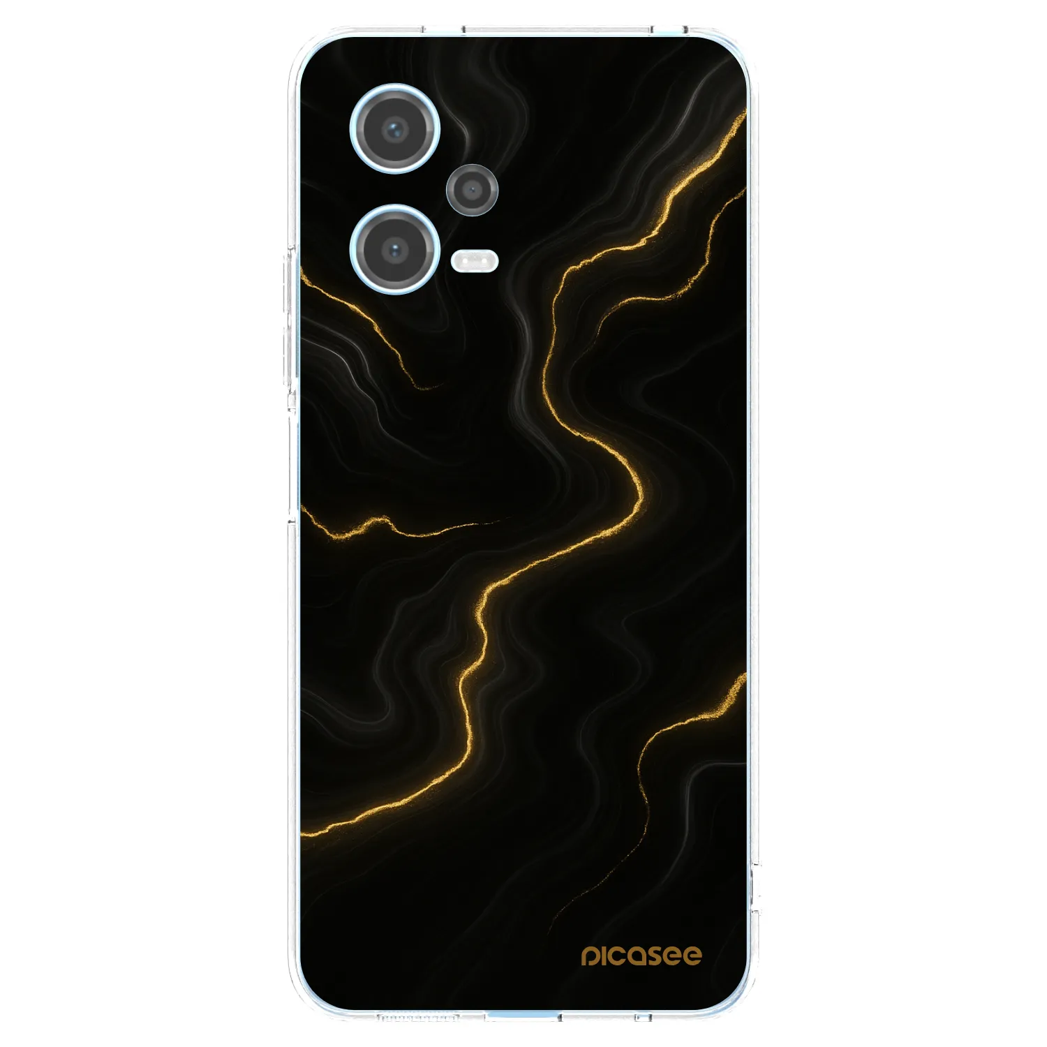 Picasee silikonska prozirna maskica za Xiaomi Redmi Note 12 5G - Thunder