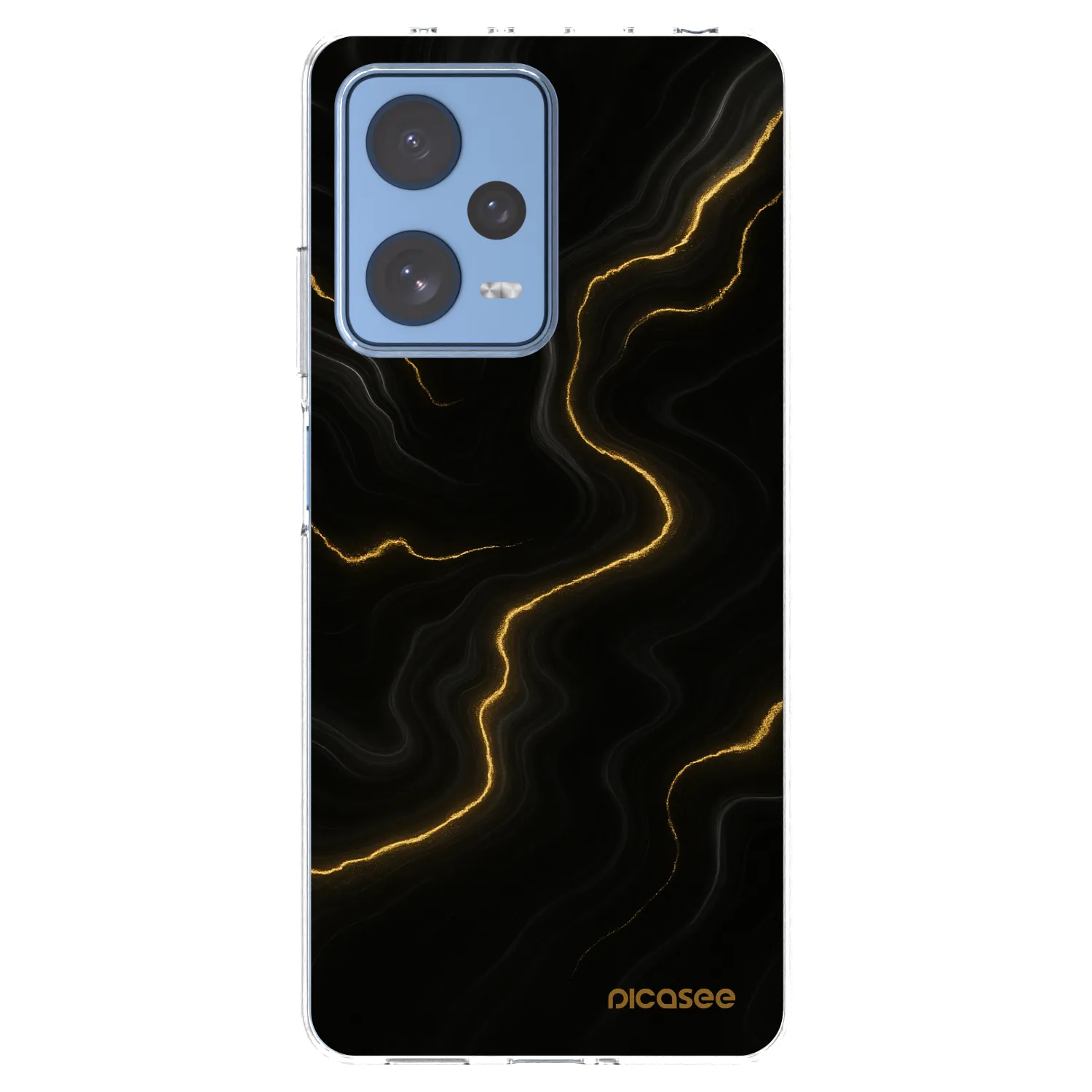 Picasee silikonska prozirna maskica za Xiaomi Redmi Note 12 Pro 5G - Thunder