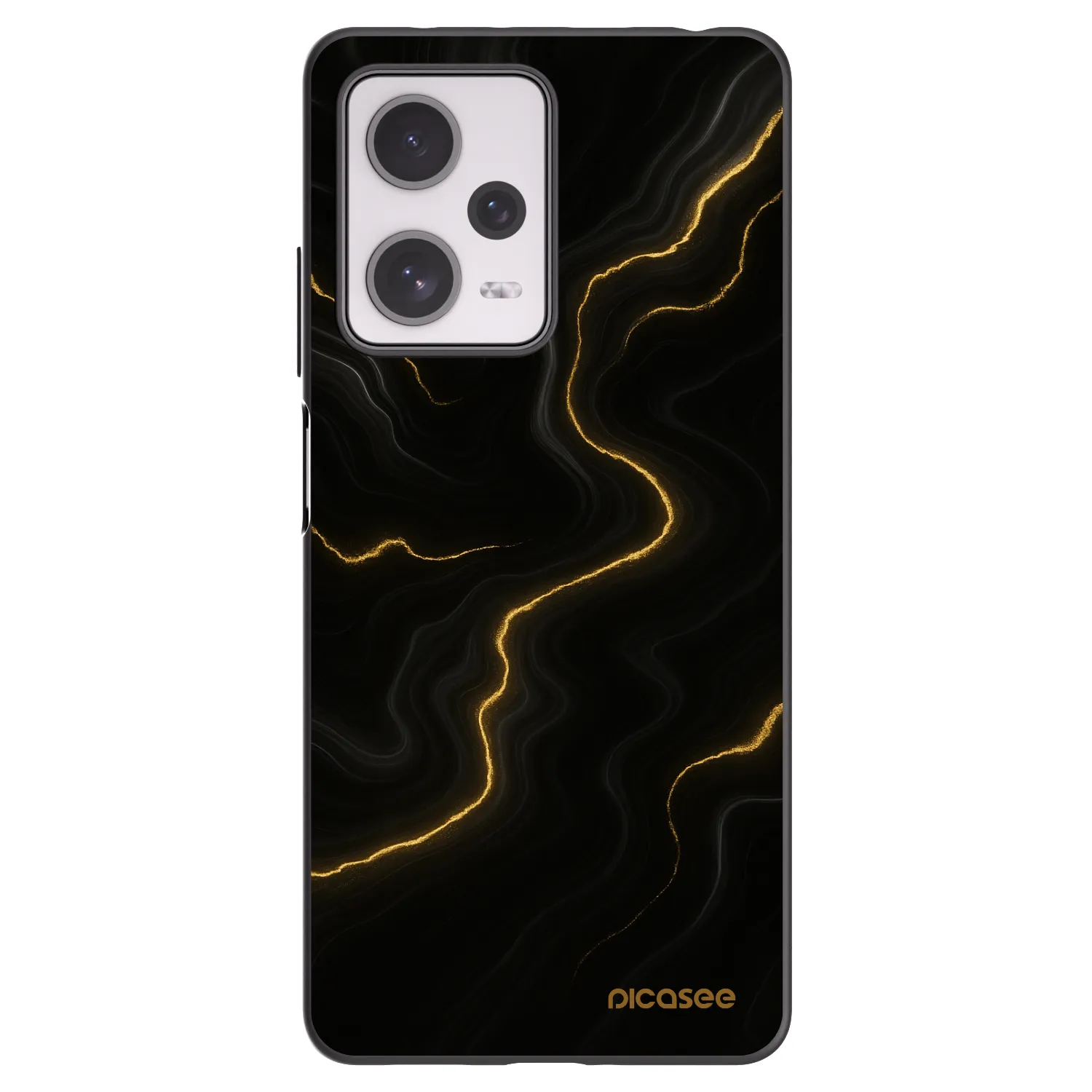 Picasee crna silikonska maskica za Xiaomi Redmi Note 12 Pro+ 5G - Thunder