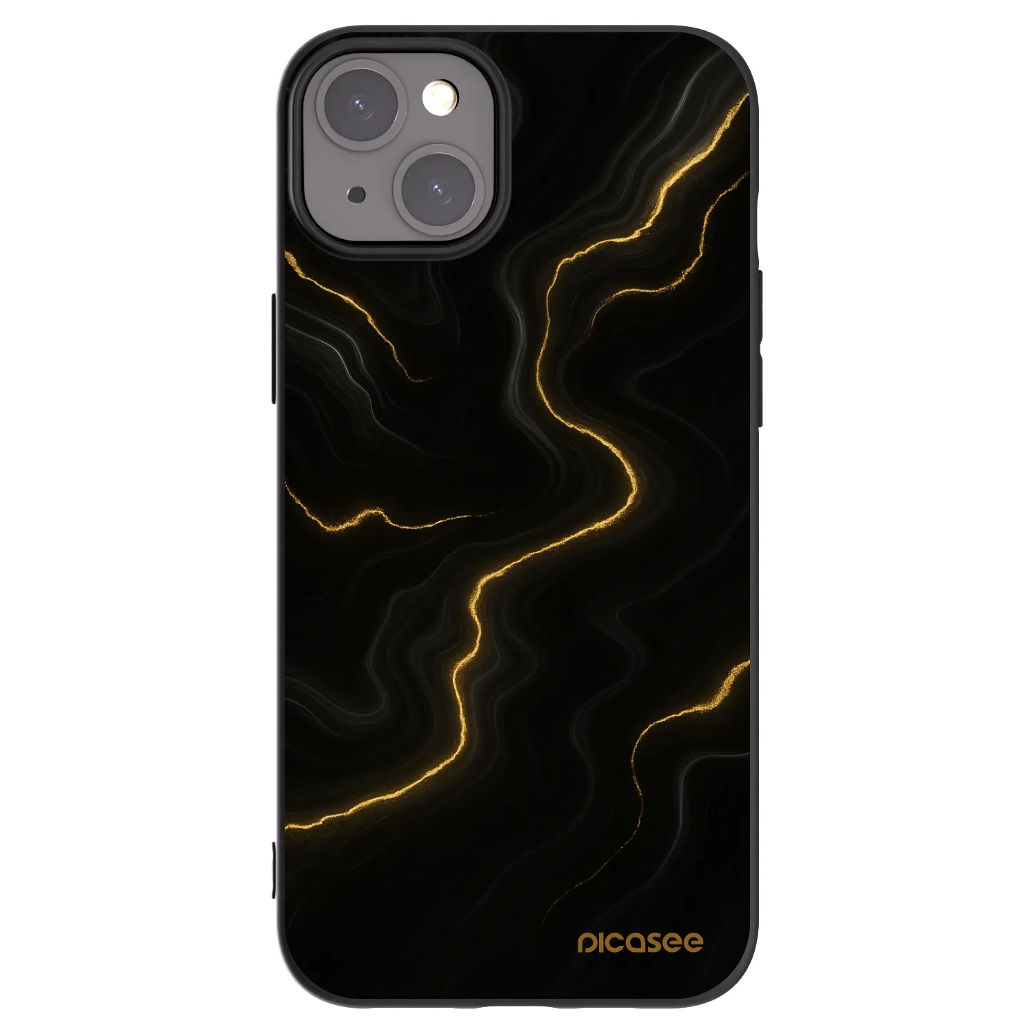 Picasee crna silikonska maskica za Apple iPhone 15 Plus - Thunder