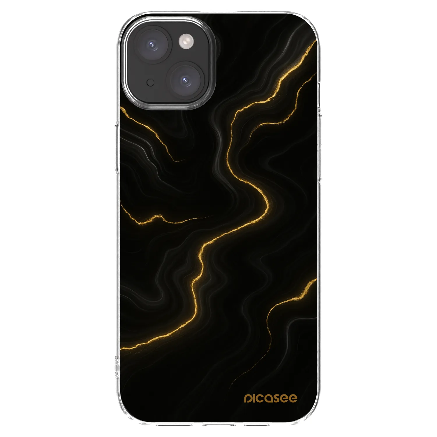Picasee silikonska prozirna maskica za Apple iPhone 15 Plus - Thunder