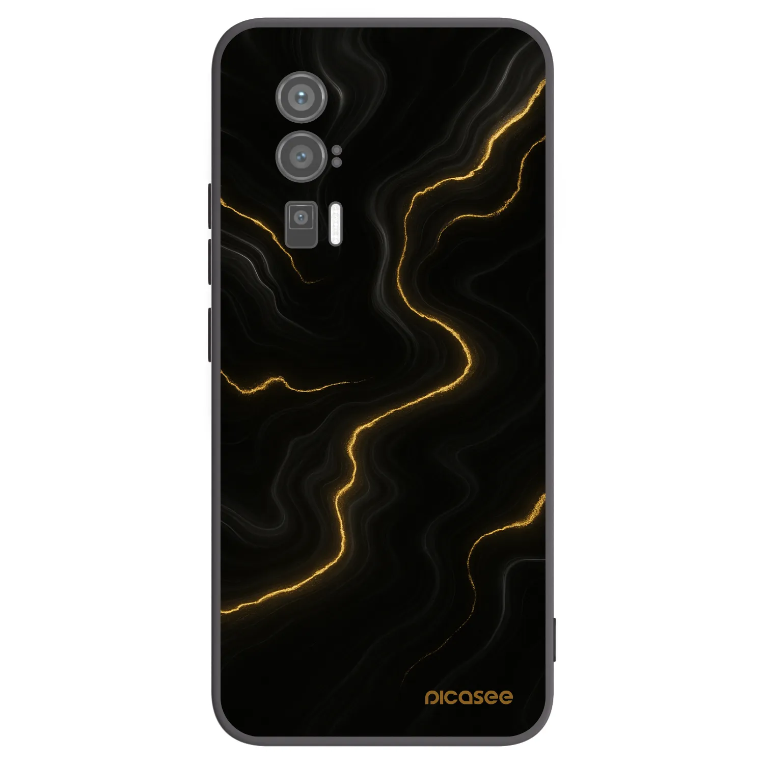 Picasee crna silikonska maskica za Xiaomi Poco F5 Pro 5G - Thunder
