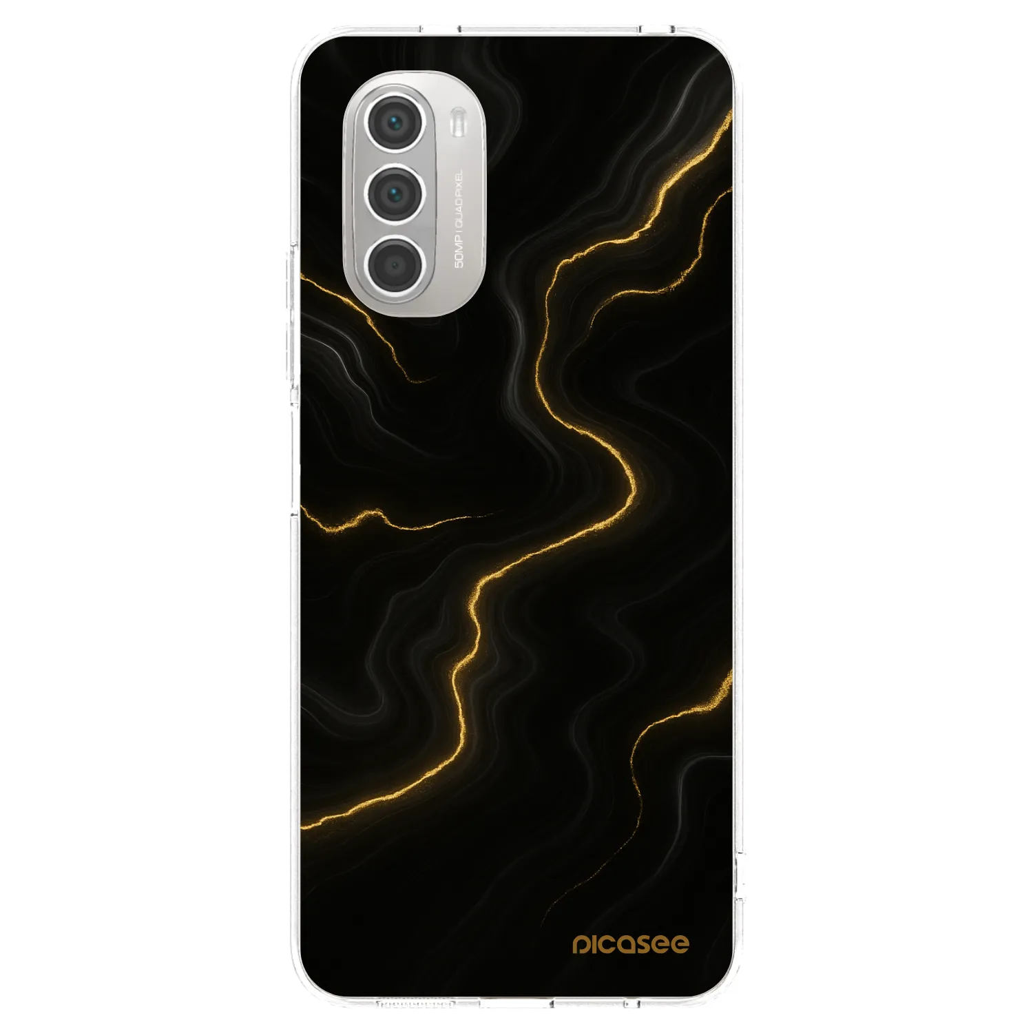 Picasee silikonska prozirna maskica za Motorola Moto G51 - Thunder
