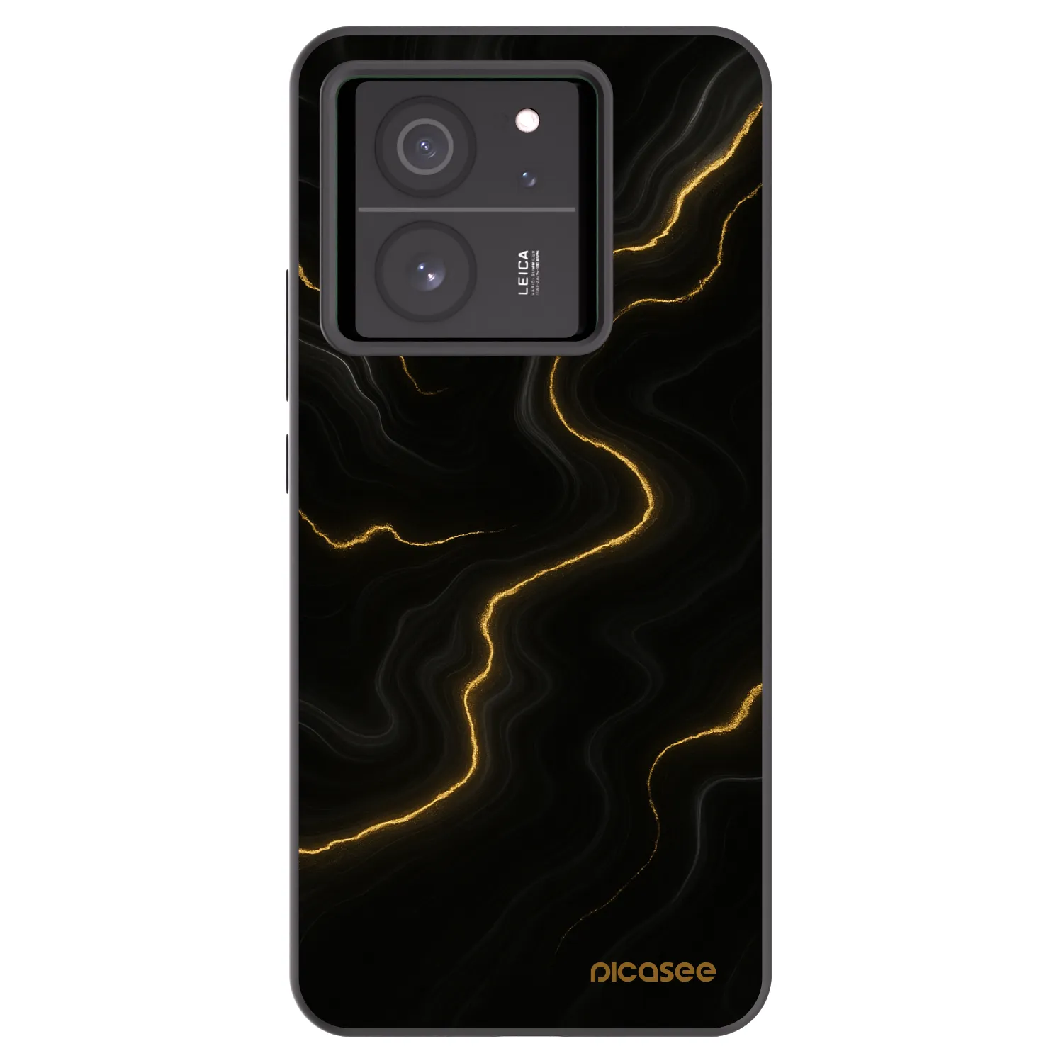 Picasee crna silikonska maskica za Xiaomi 13T - Thunder
