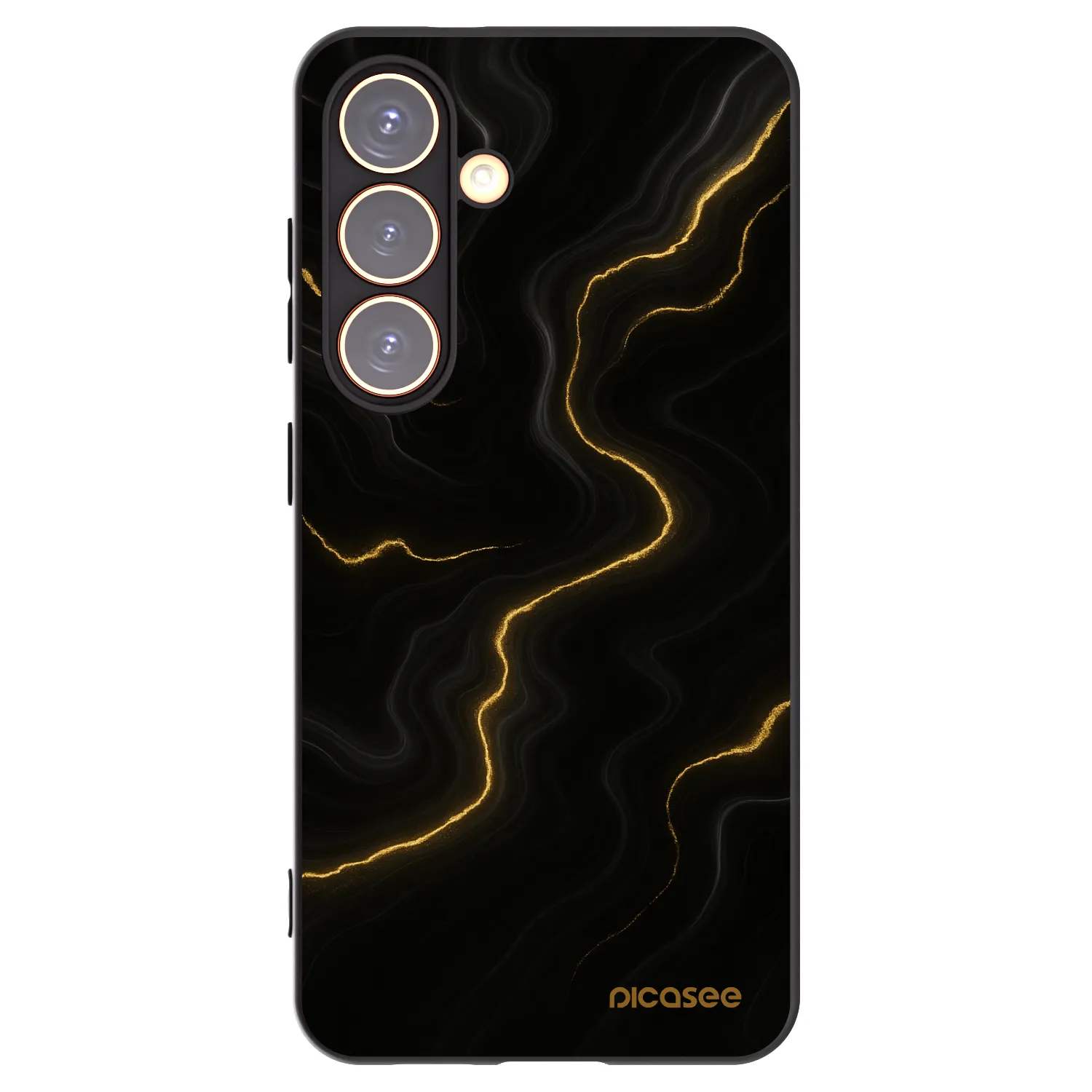 Picasee crna silikonska maskica za Samsung Galaxy S24 S921B 5G - Thunder