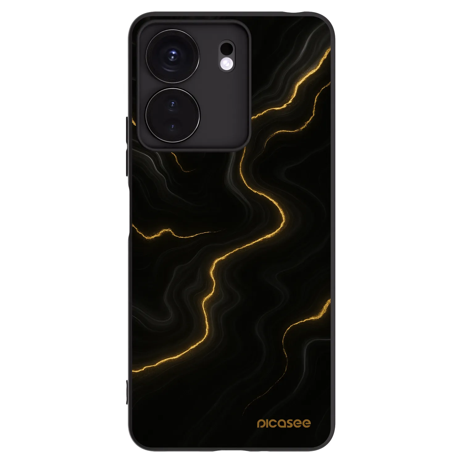 Picasee crna silikonska maskica za Xiaomi Redmi 13C 4G - Thunder
