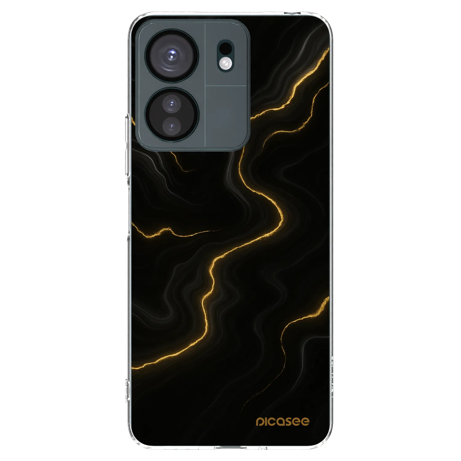 Picasee silikonska prozirna maskica za Xiaomi Redmi 13C 4G - Thunder