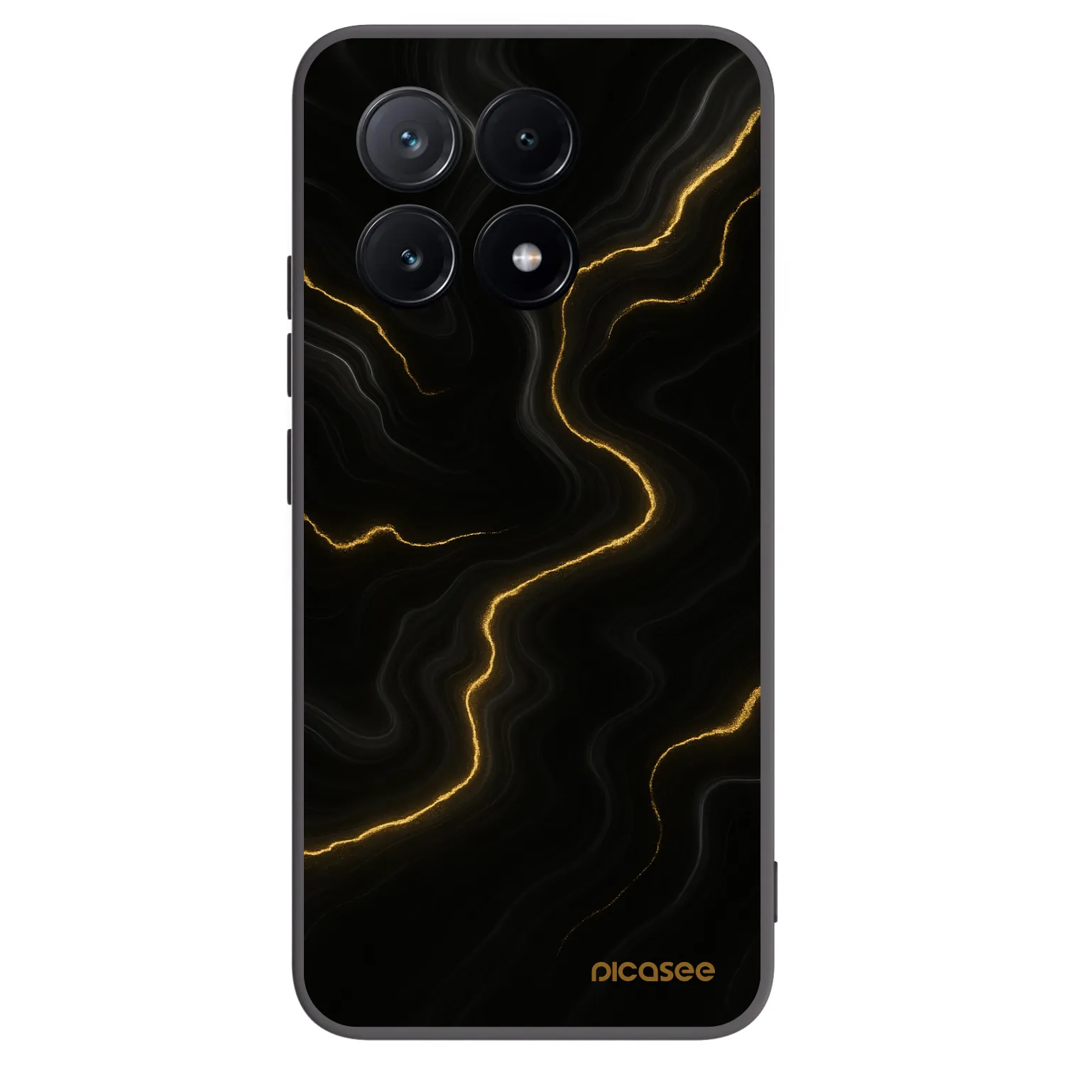 Picasee crna silikonska maskica za Xiaomi Poco X6 Pro - Thunder