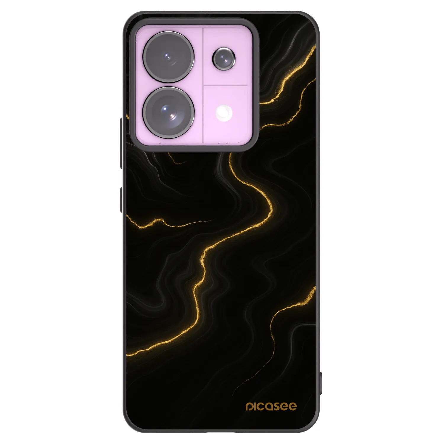 Picasee crna silikonska maskica za Xiaomi Redmi Note 13 Pro 5G - Thunder
