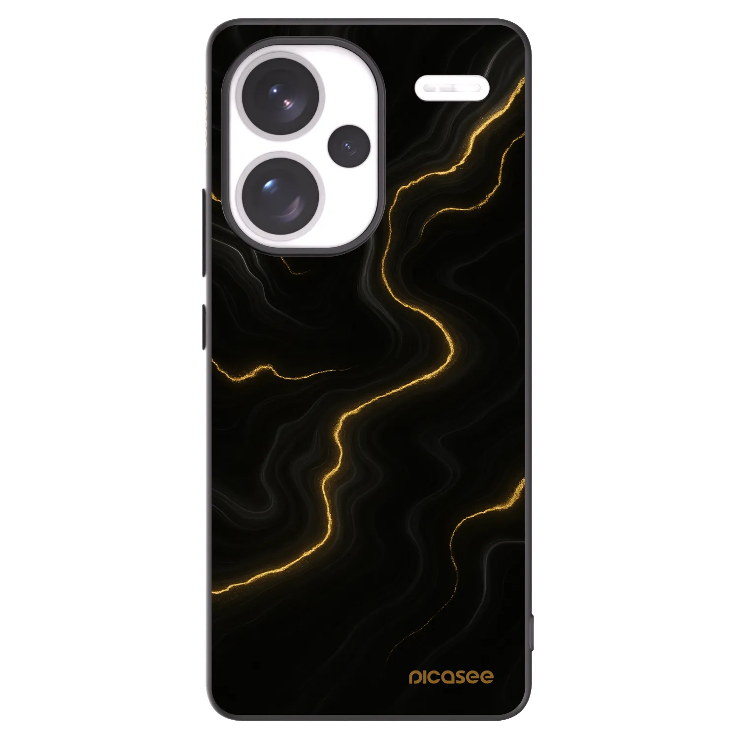 Picasee crna silikonska maskica za Xiaomi Redmi Note 13 Pro+ 5G - Thunder