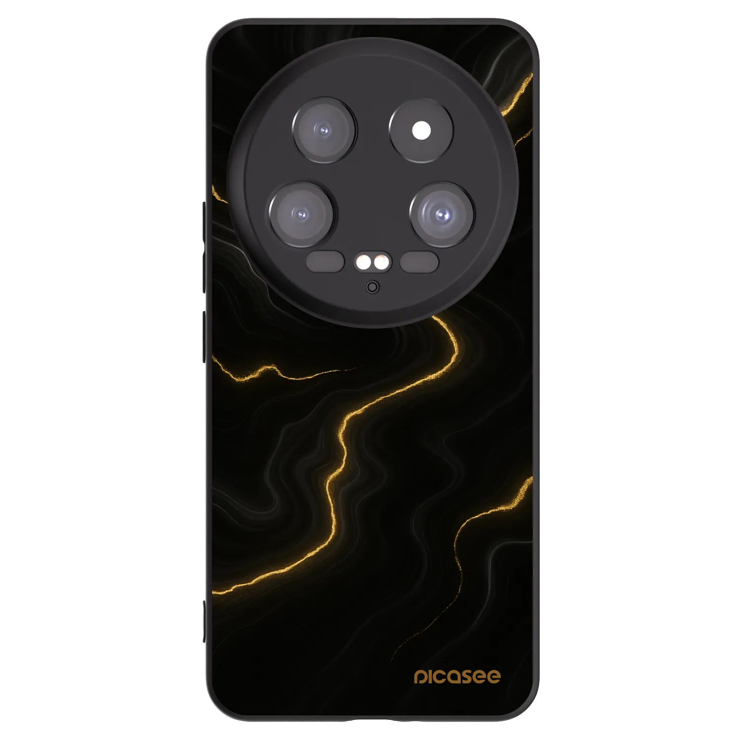 Picasee crna silikonska maskica za Xiaomi 14 Ultra - Thunder