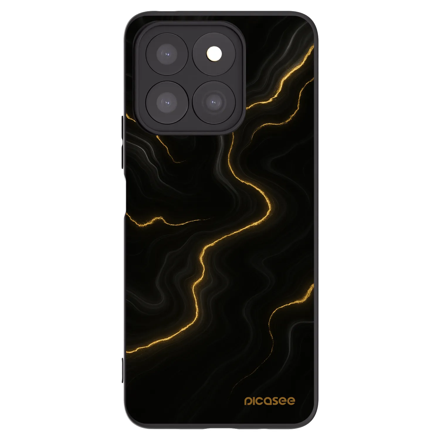 Picasee crna silikonska maskica za Honor X8b - Thunder