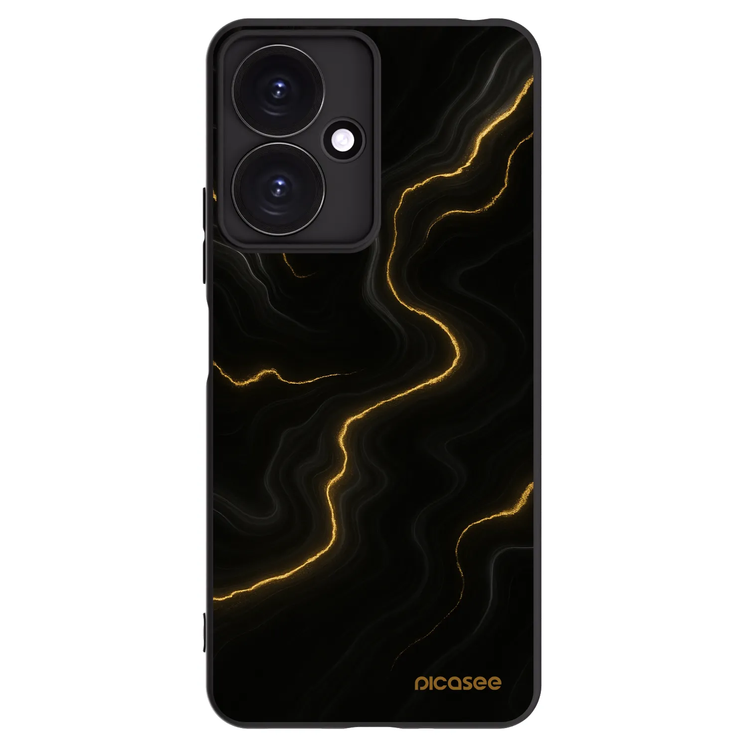 Picasee crna silikonska maskica za Xiaomi Redmi 13C 5G - Thunder