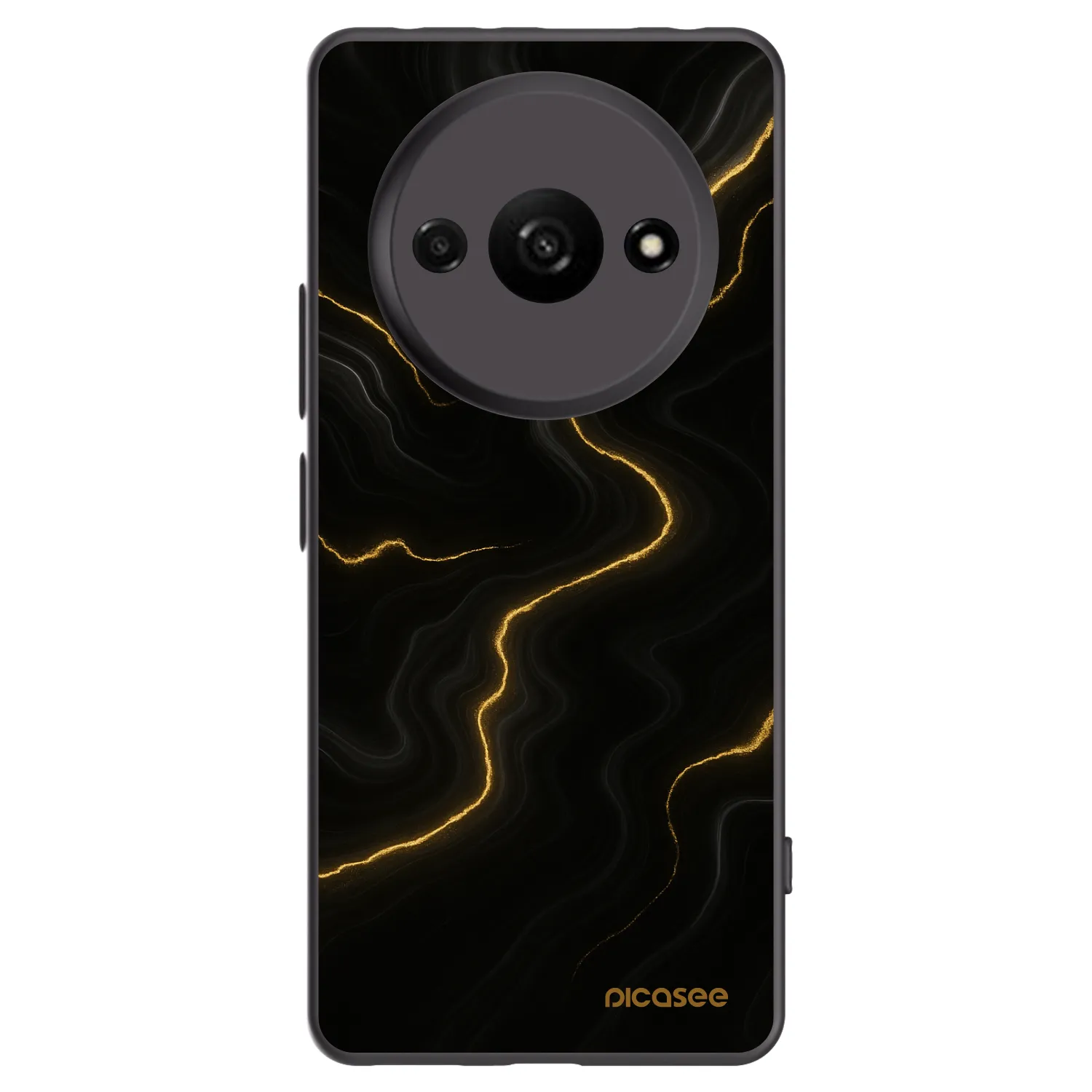 Picasee crna silikonska maskica za Xiaomi Redmi A3 - Thunder