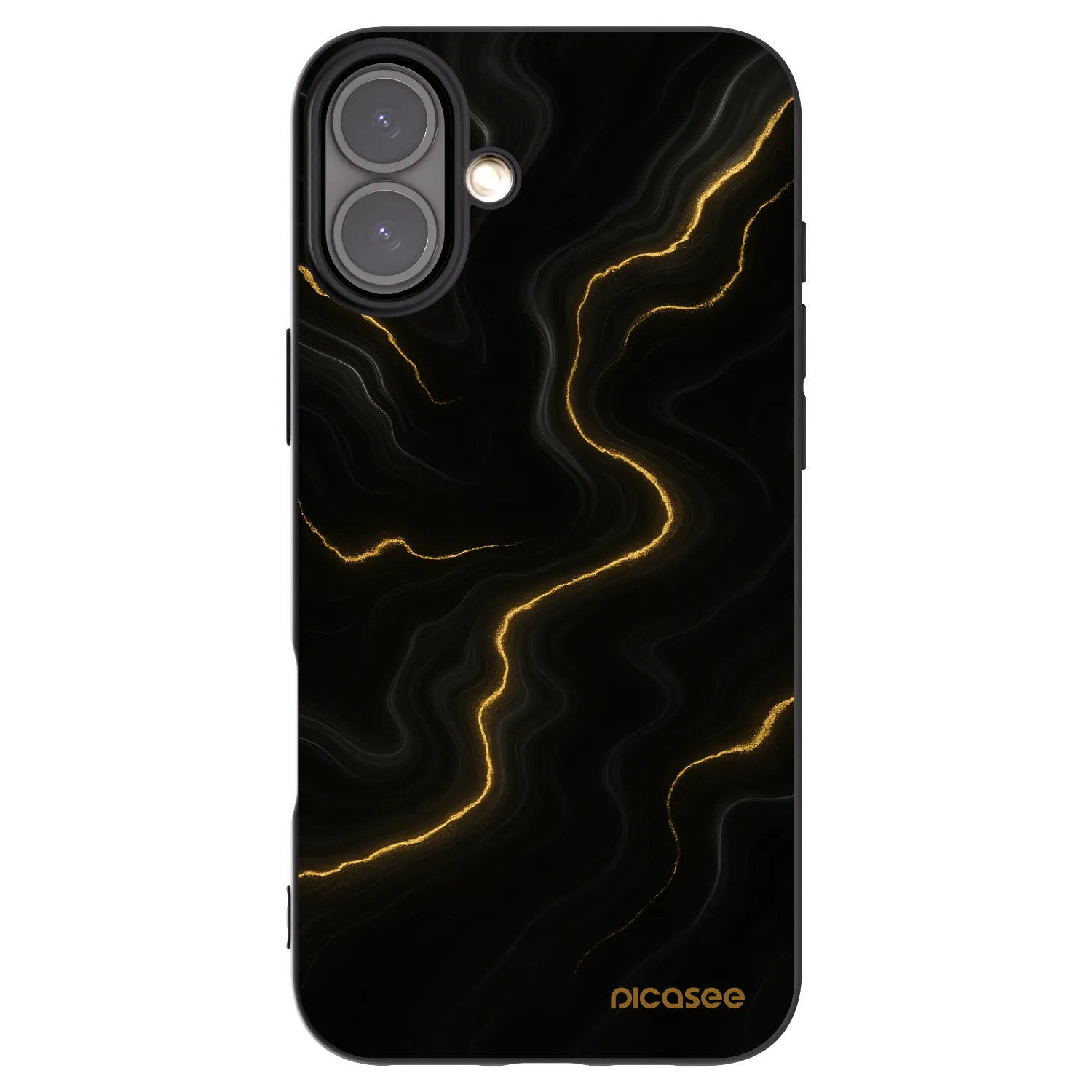Picasee crna silikonska maskica za Apple iPhone 16 Plus - Thunder