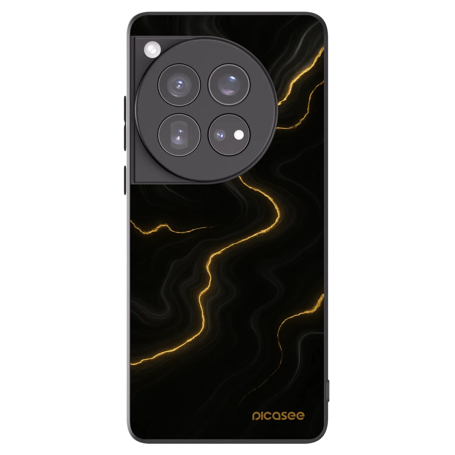 Picasee crna silikonska maskica za OnePlus 12 5G - Thunder