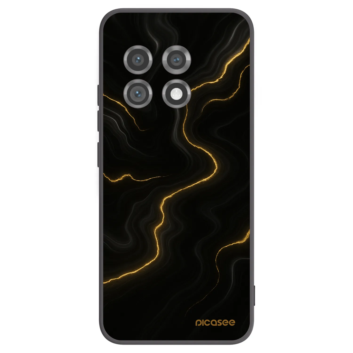 Picasee crna silikonska maskica za OnePlus 11 5G - Thunder