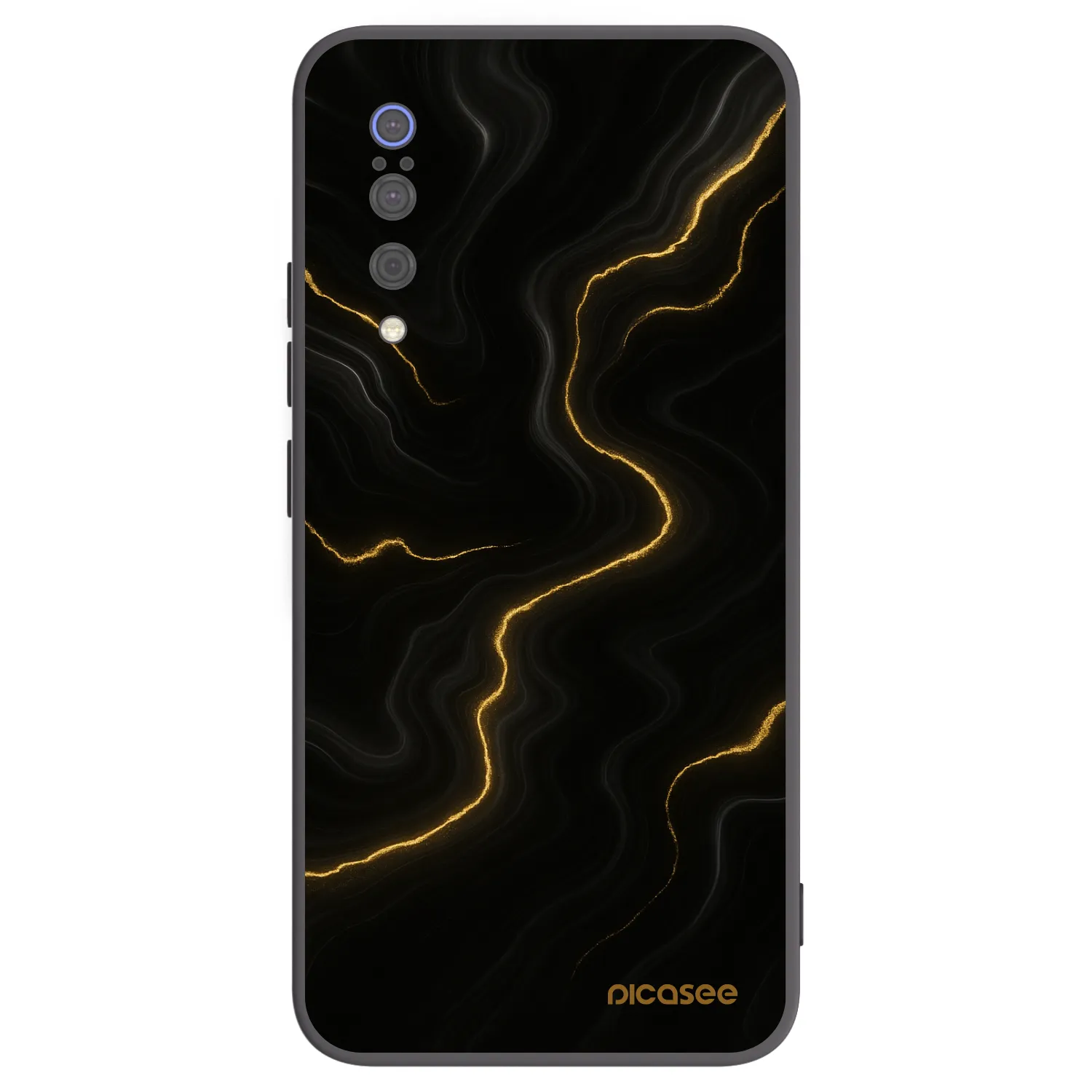 Picasee crna silikonska maskica za Xiaomi Mi 9 - Thunder