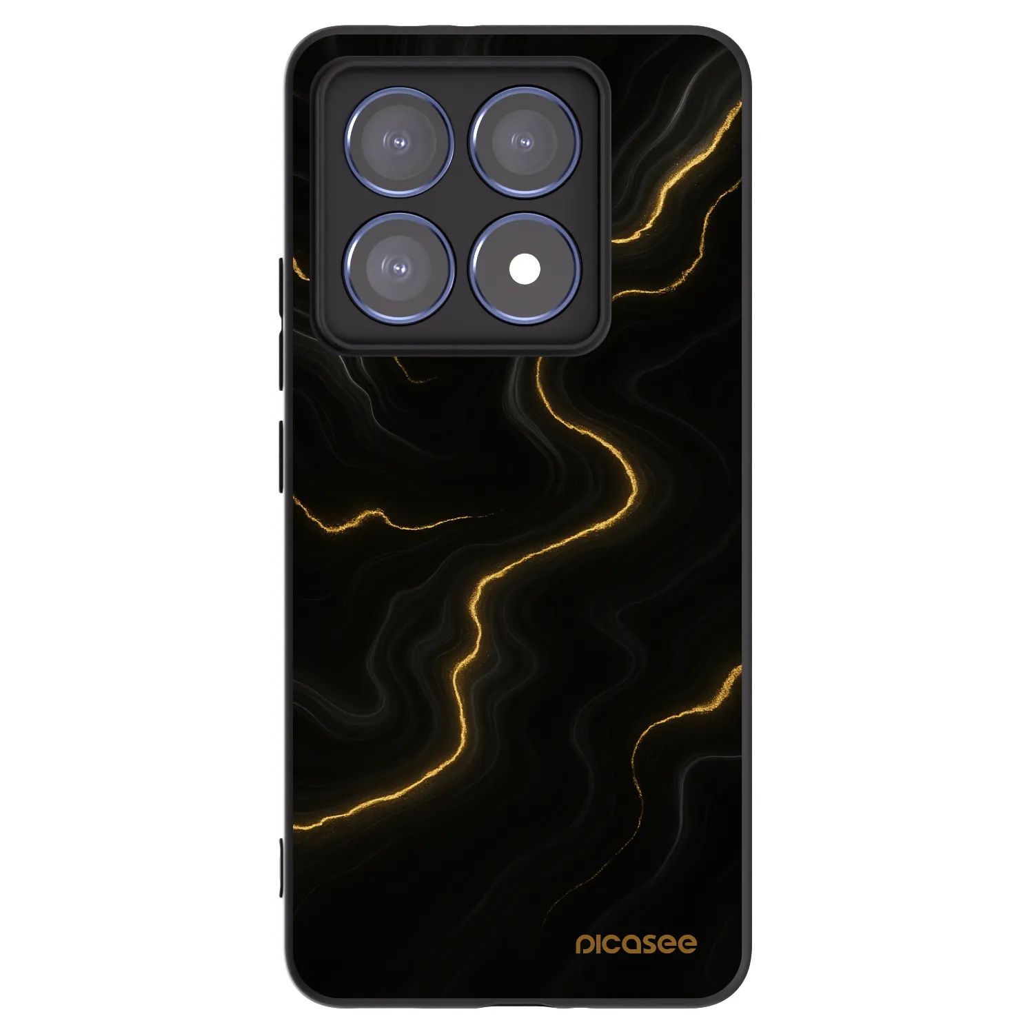 Picasee crna silikonska maskica za Xiaomi 14T Pro - Thunder