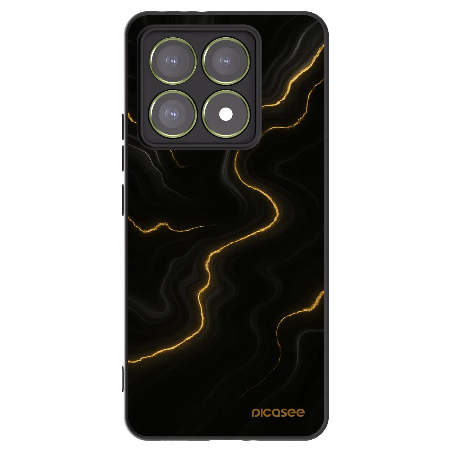 Picasee crna silikonska maskica za Xiaomi 14T - Thunder