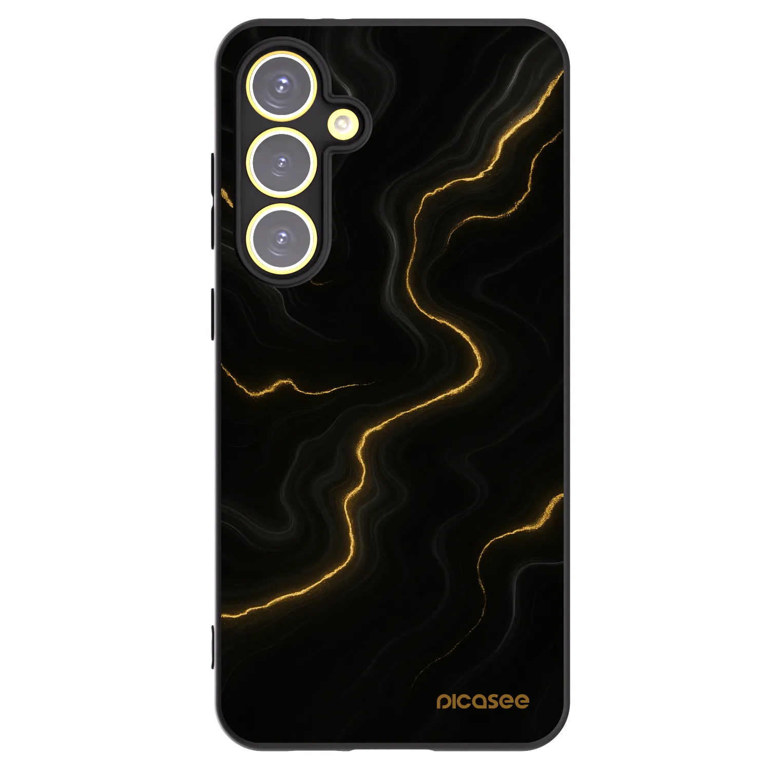 Picasee crna silikonska maskica za Samsung Galaxy S24 FE S721B - Thunder